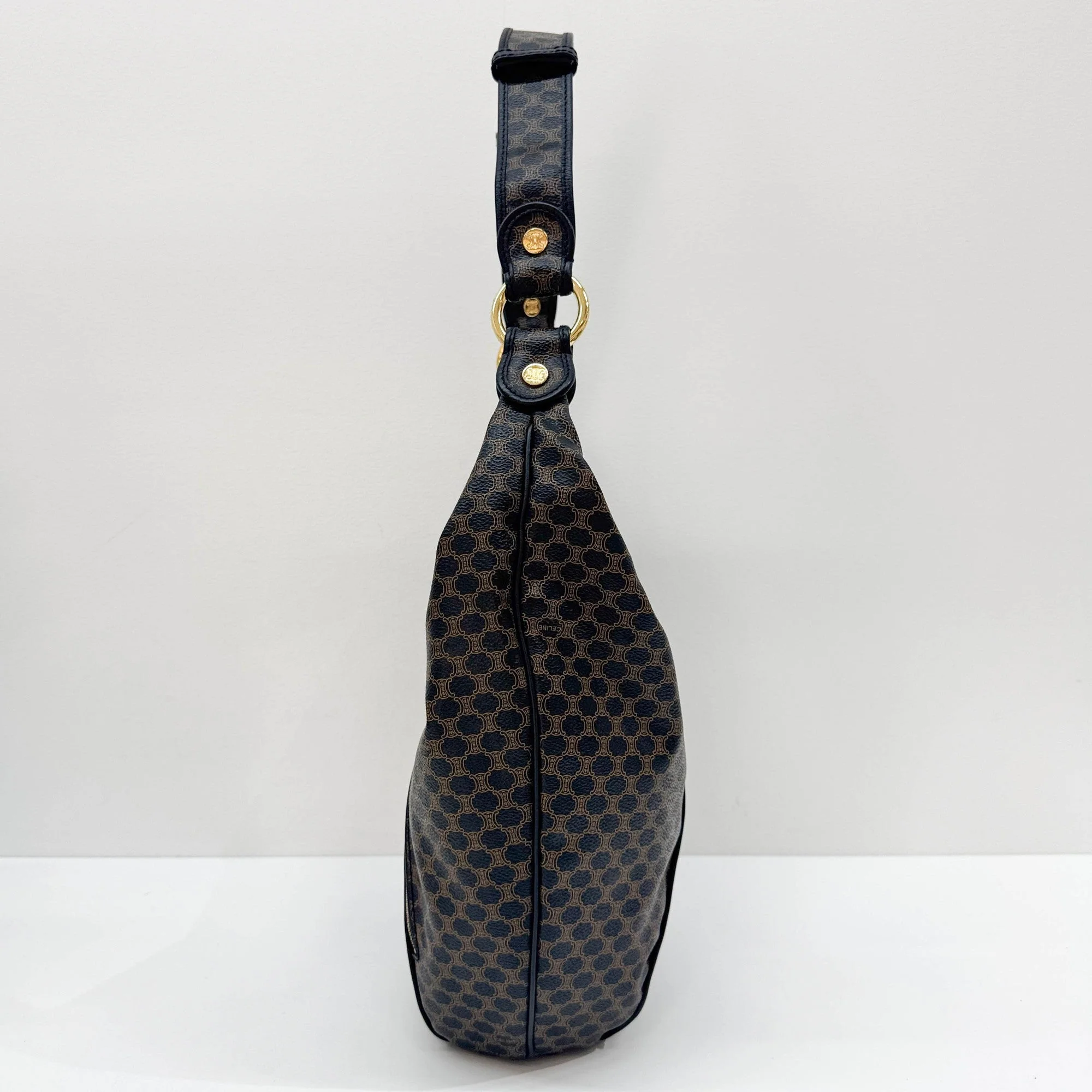 Black Macadam Leather Hobo Bag - Image 5