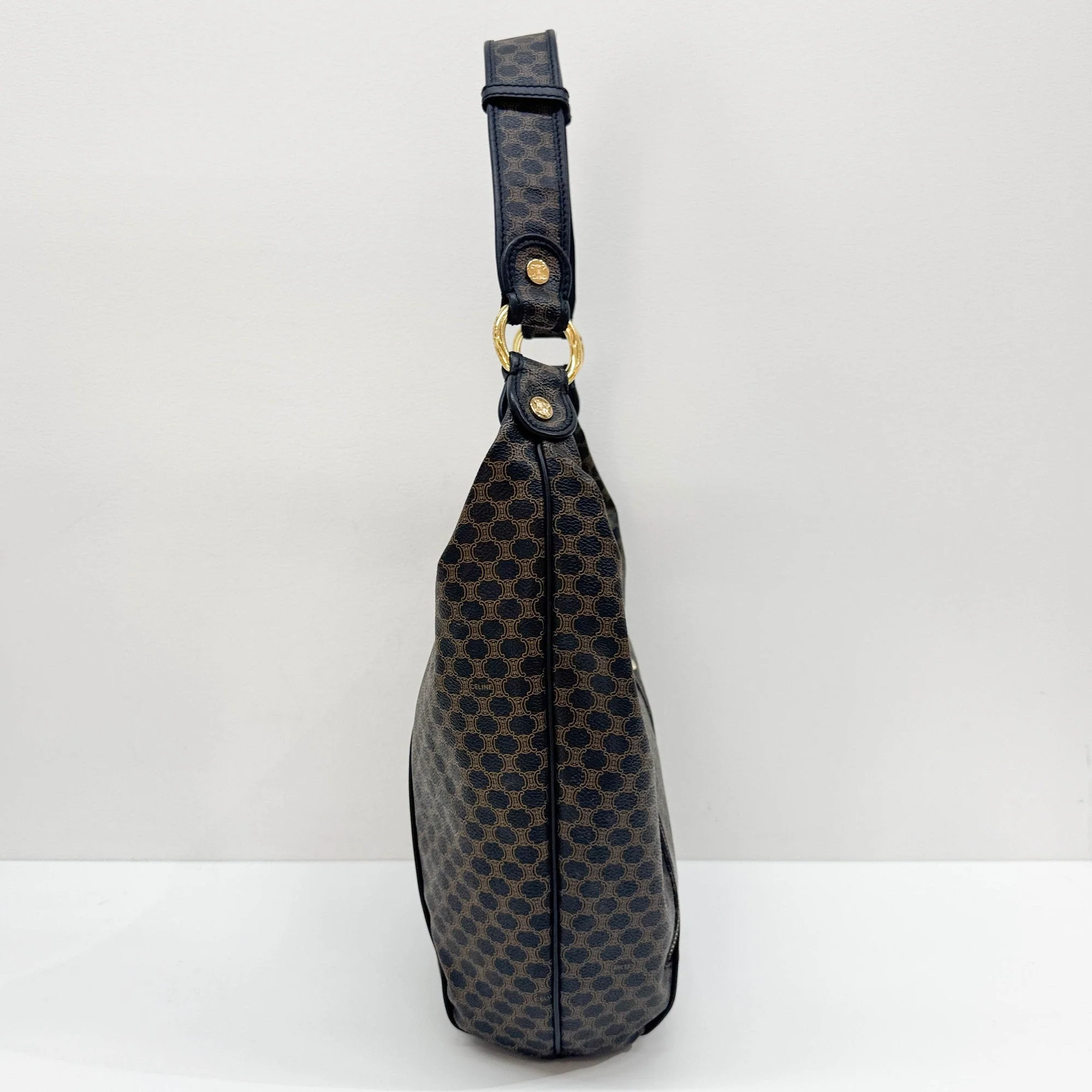 Black Macadam Leather Hobo Bag - Image 6