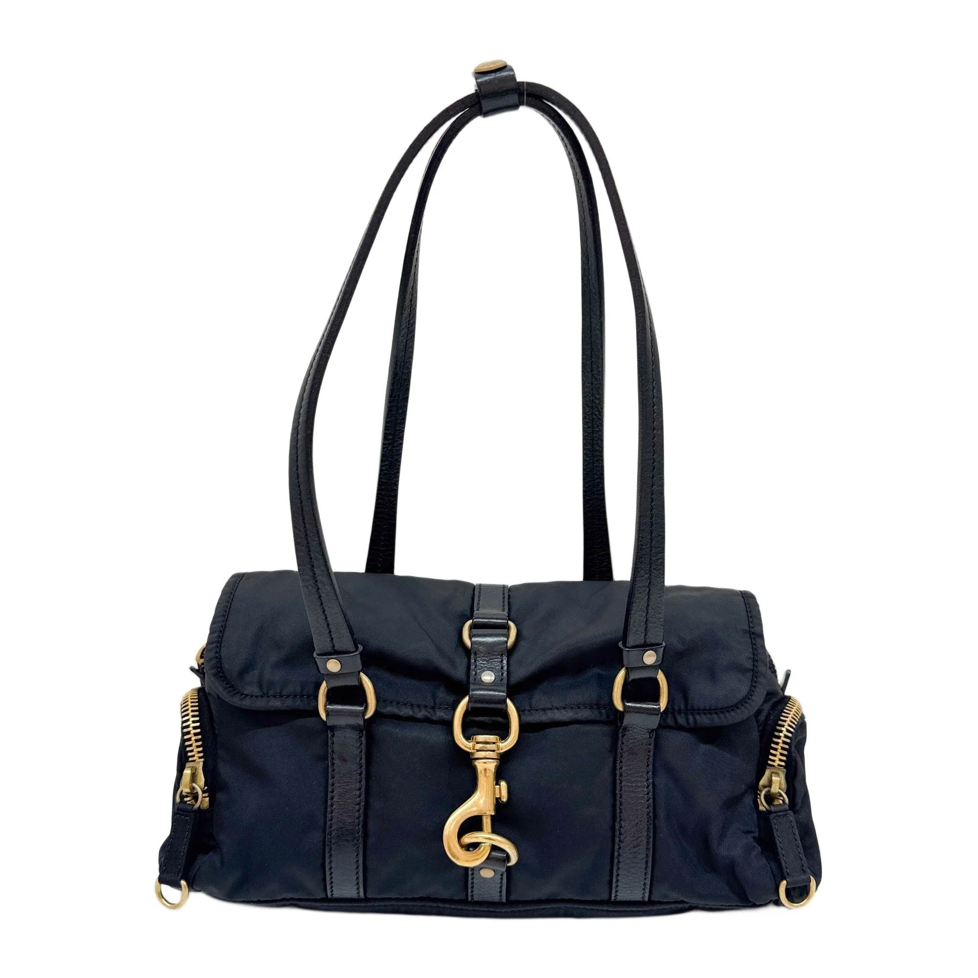 Black Nylon Shoulder Bag