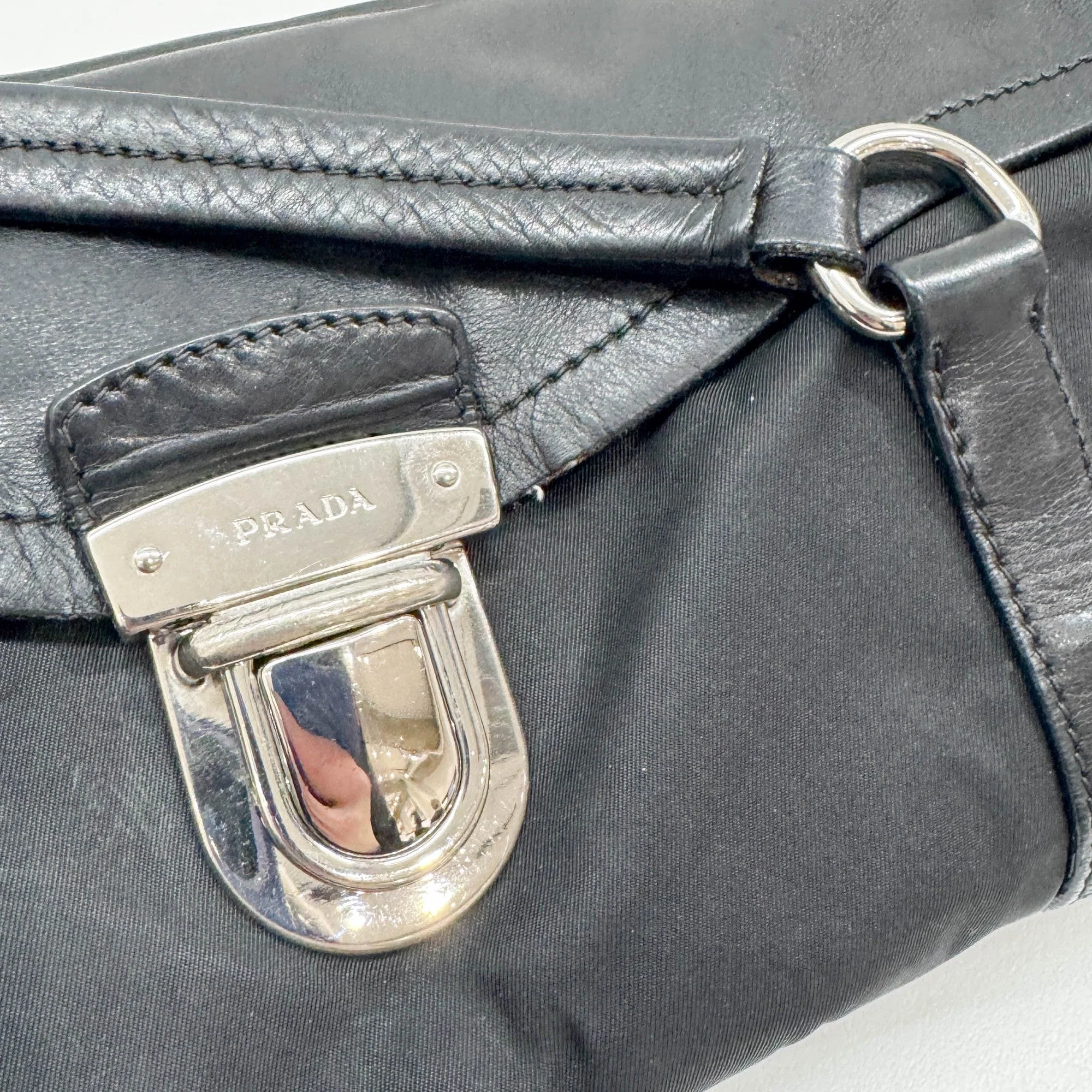 Black Nylon Shoulder Bag - Image 15