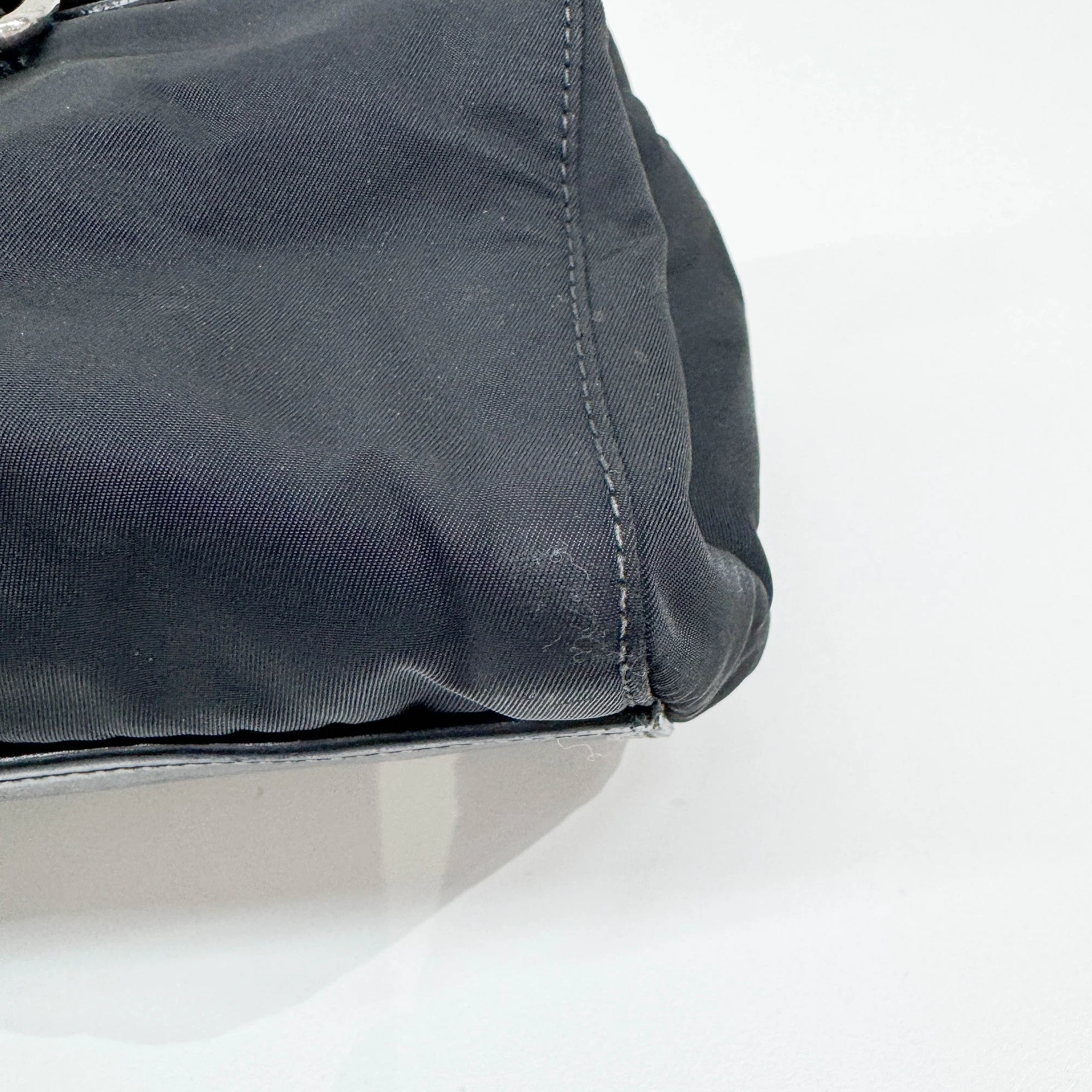 Black Nylon Shoulder Bag - Image 9