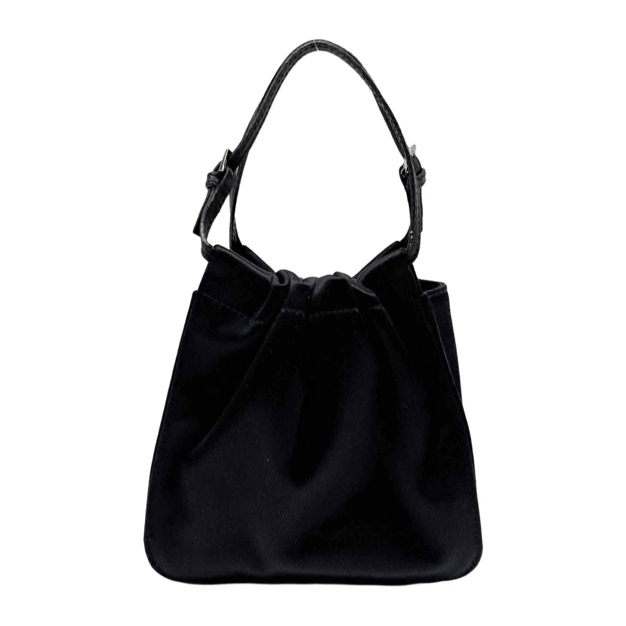 Black Satin Hand Bag - Image 2