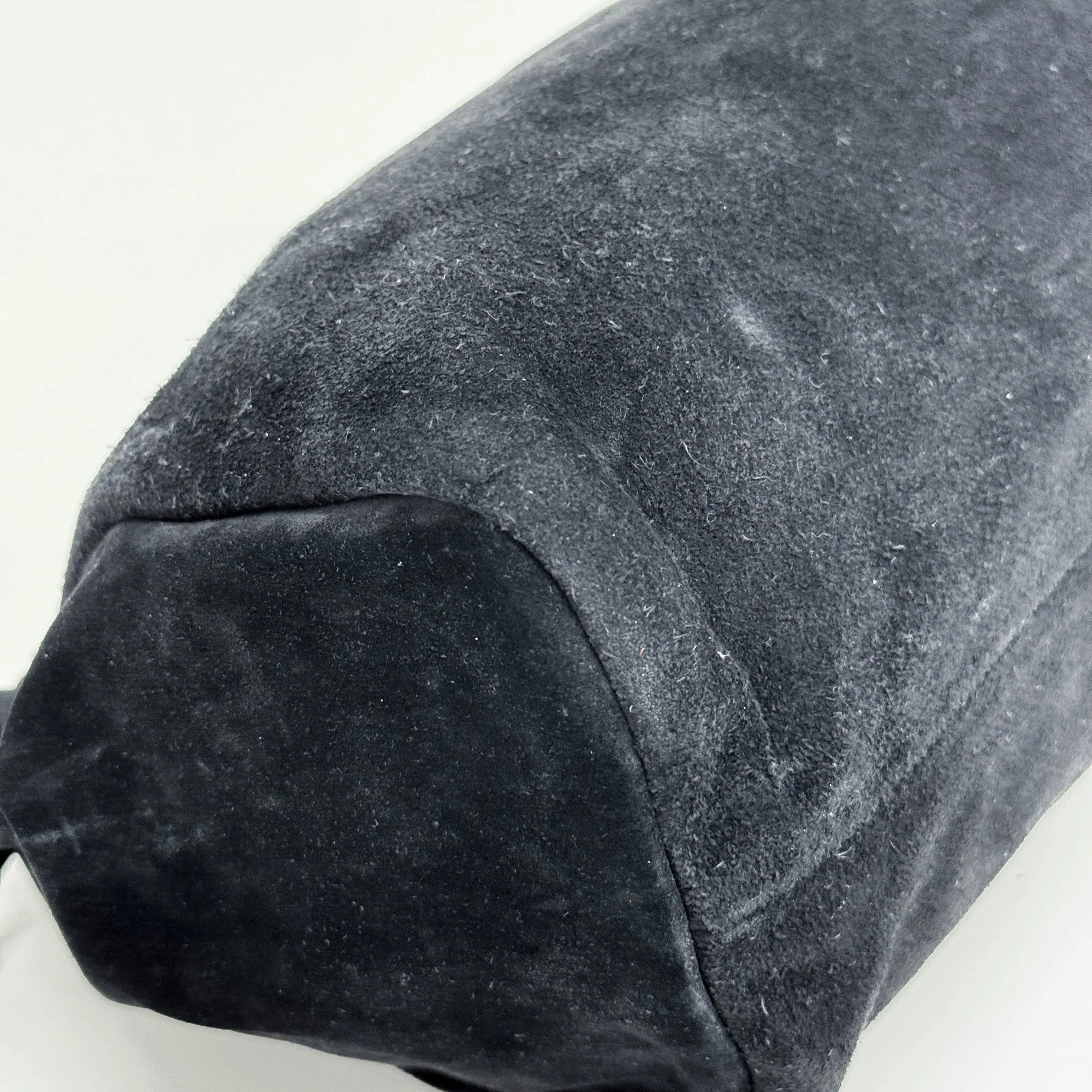 Black Suede Hand Bag - Image 10