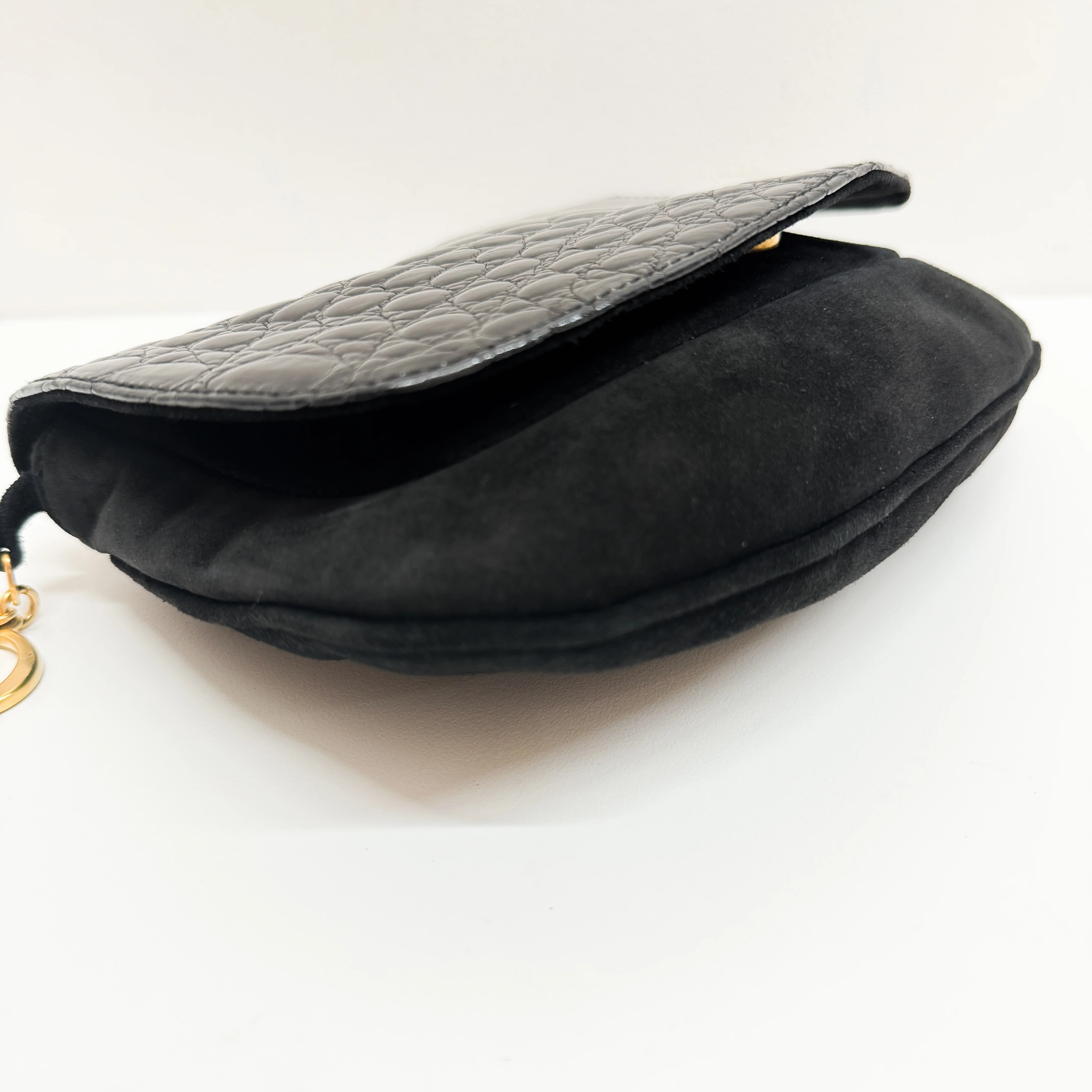 Black Suede Shoulder Bag - Image 6