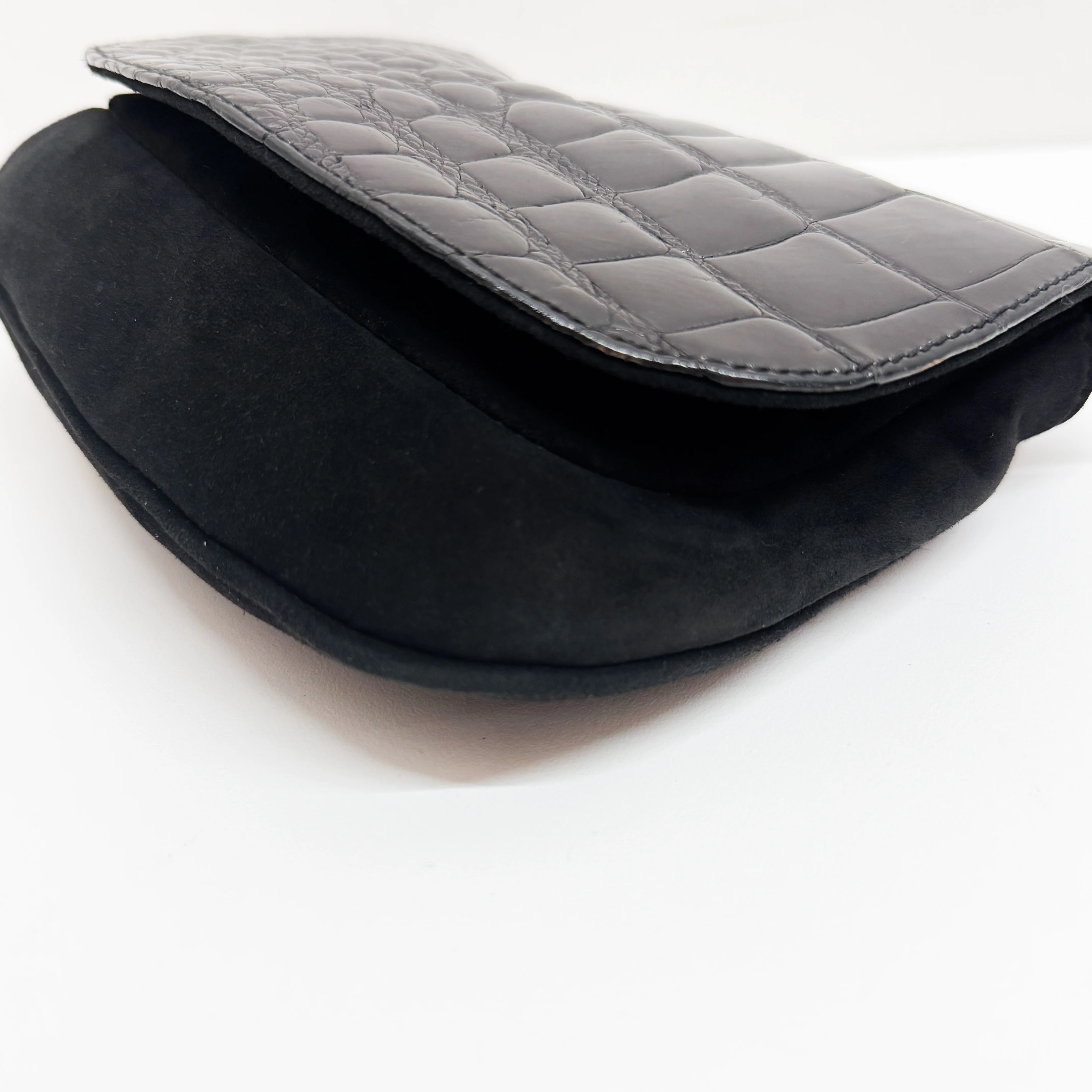 Black Suede Shoulder Bag - Image 7