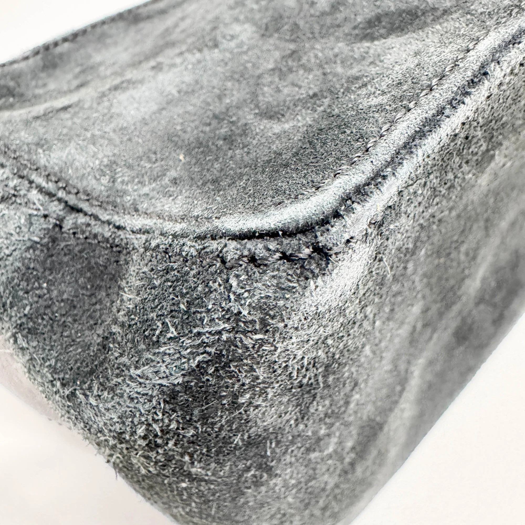 Black Suede Shoulder Bag - Image 10