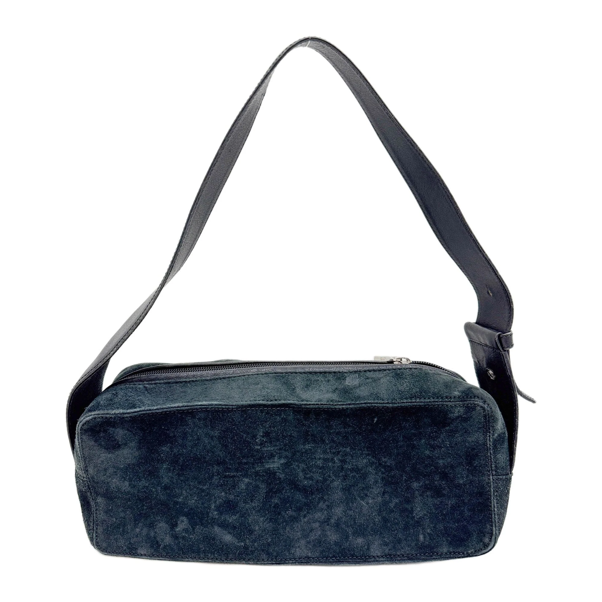 Black Suede Shoulder Bag - Image 2