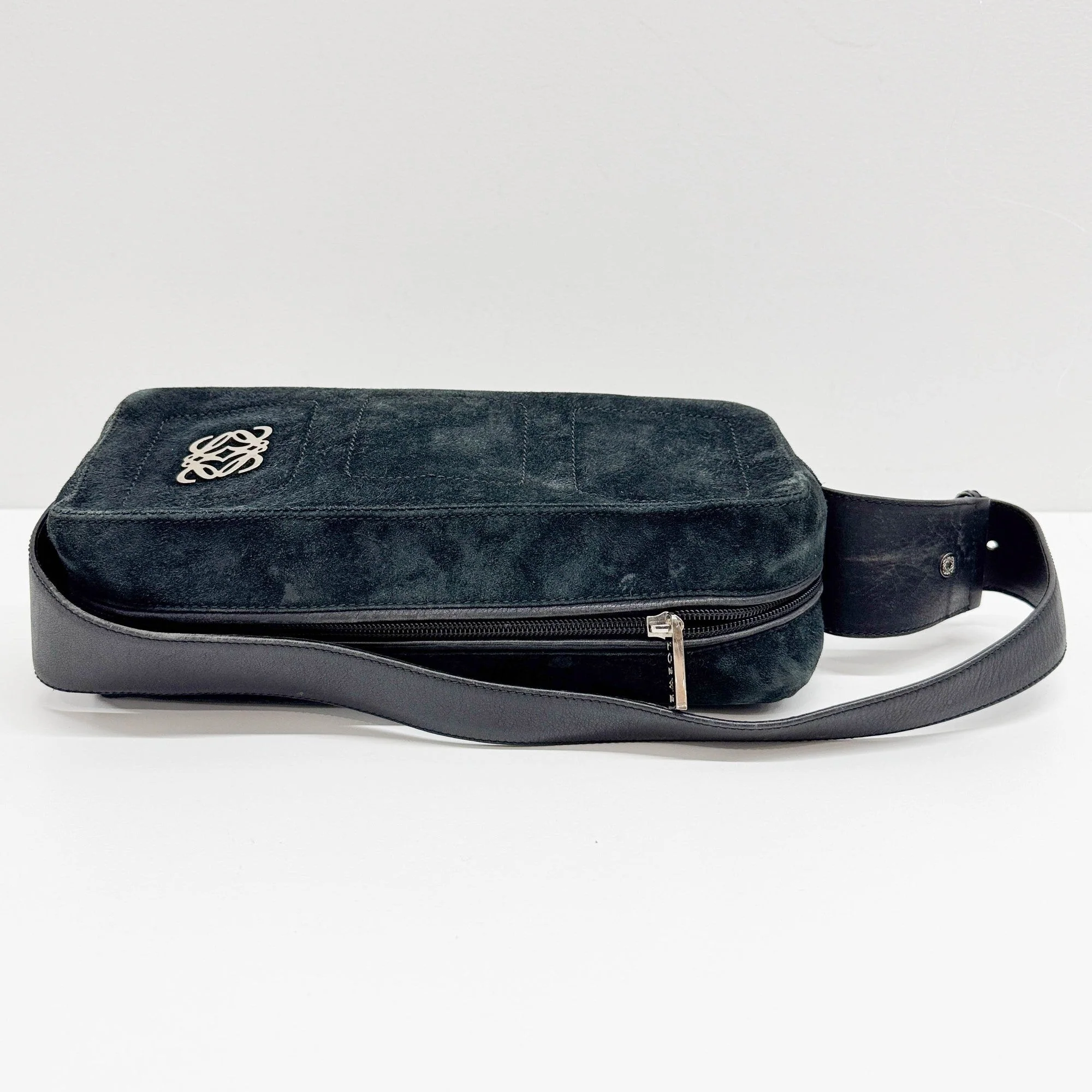 Black Suede Shoulder Bag - Image 7