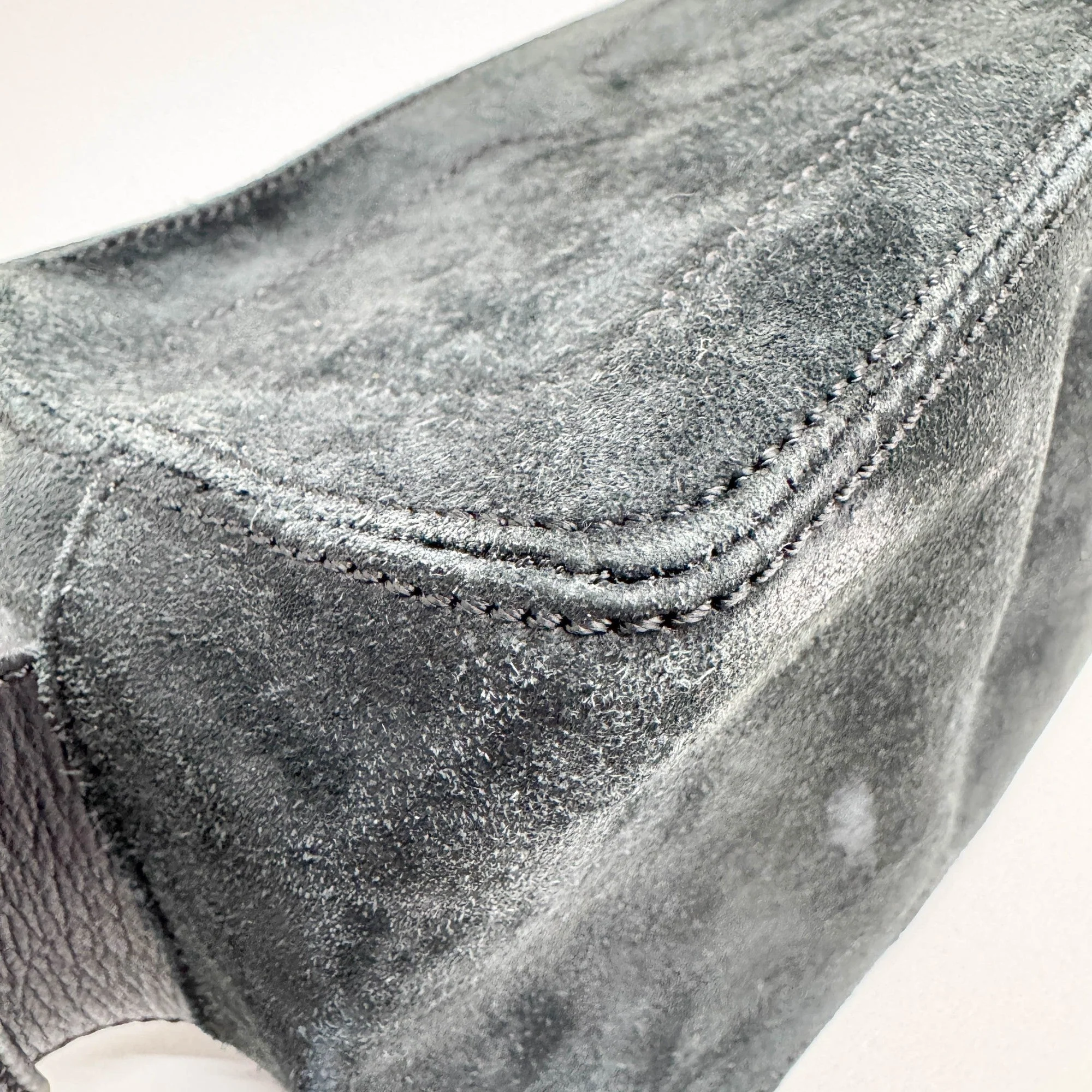 Black Suede Shoulder Bag - Image 8