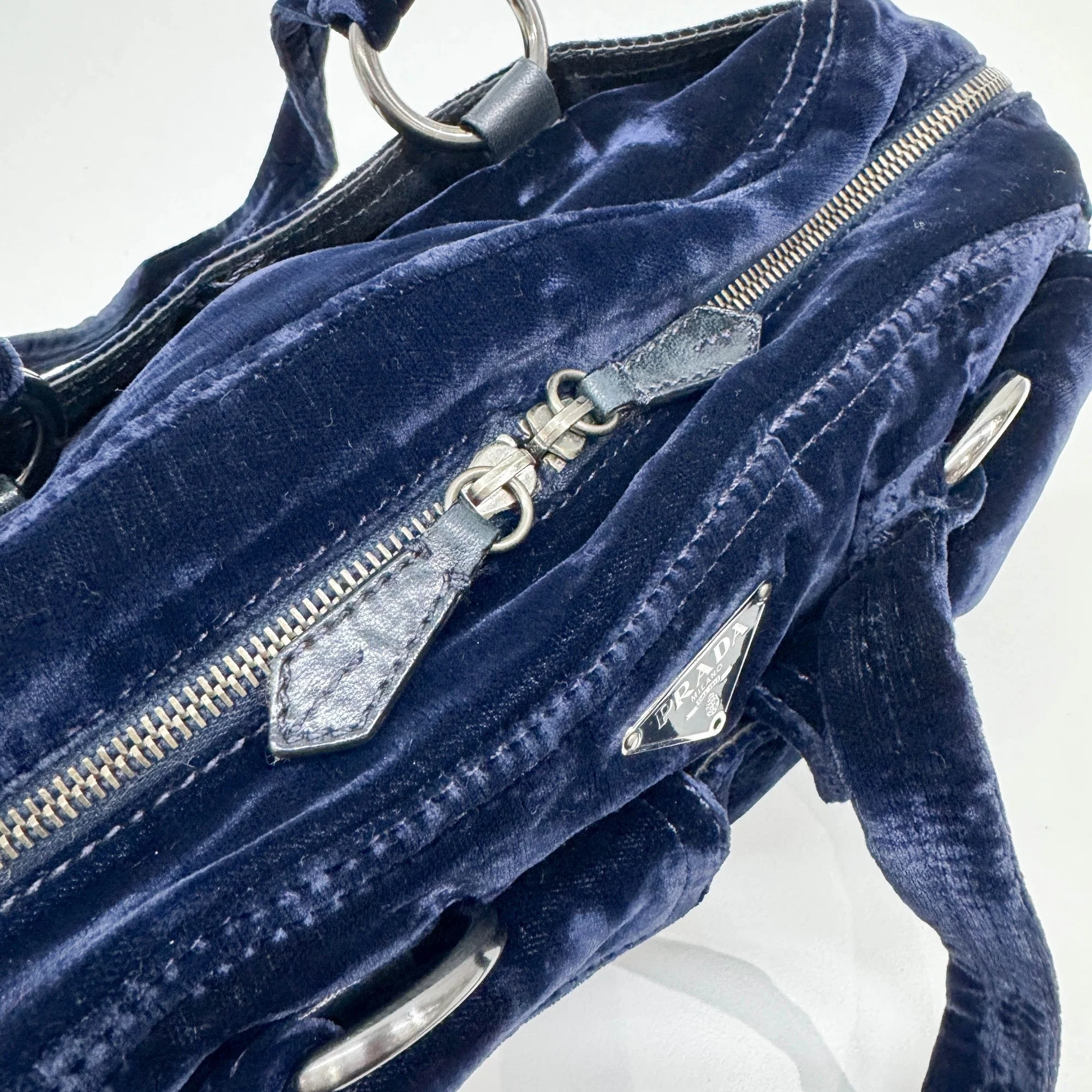 Blue Velvet Shoulder Bag - Image 17