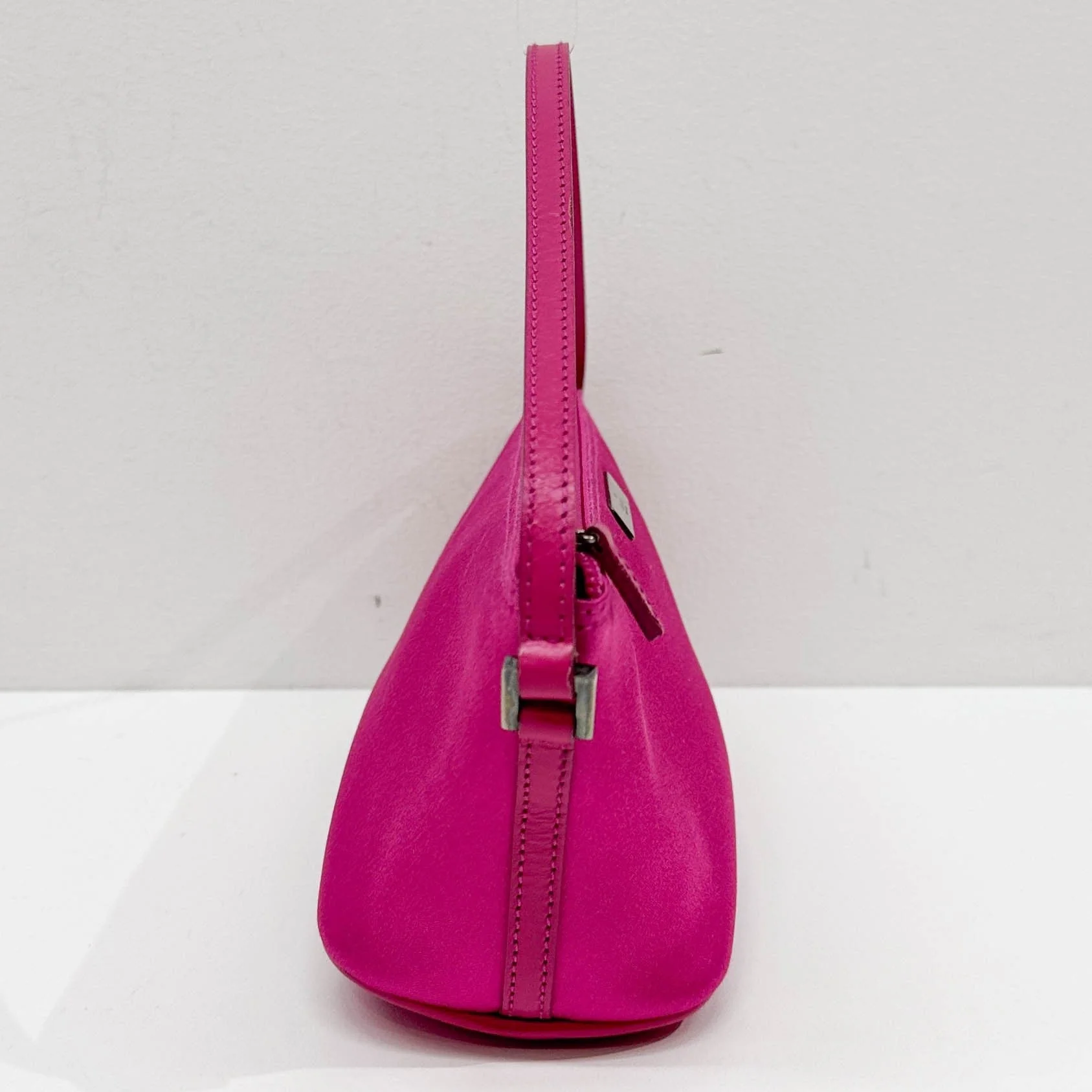 Boat Fuchsia Satin Shoulder Pochette - Image 5