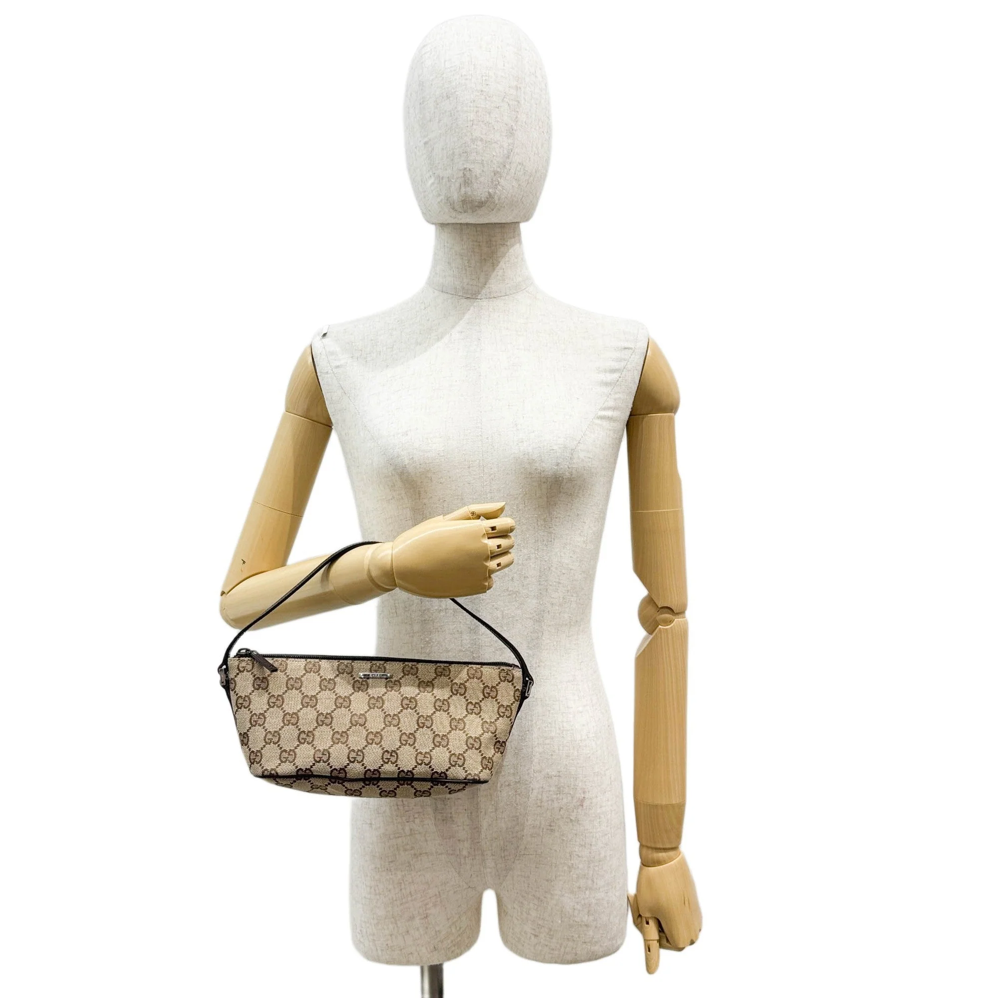 Boat GG Brown Canvas Shoulder Bag - Image 3