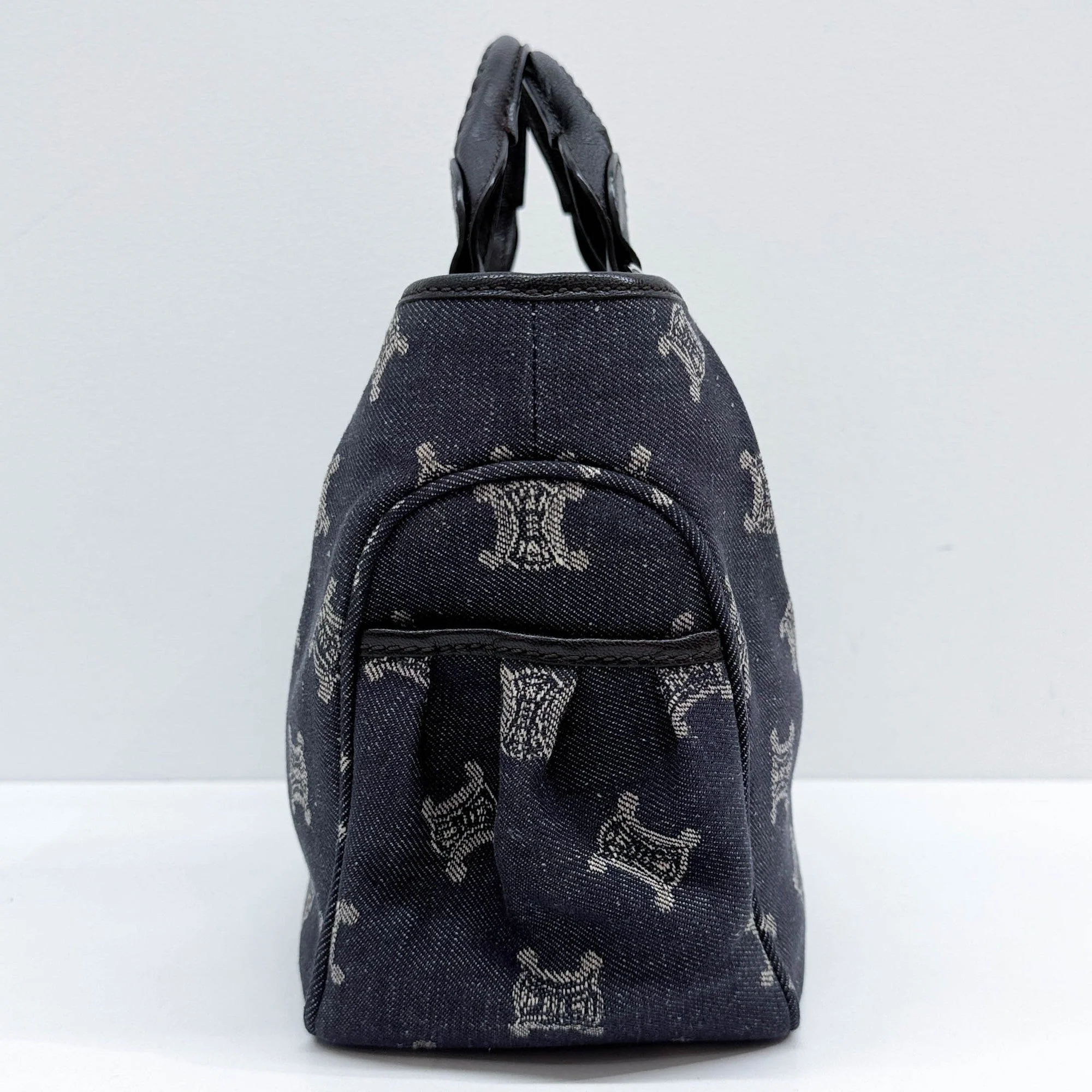 Boogie Macadam Navy Denim Handle Bag - Image 6