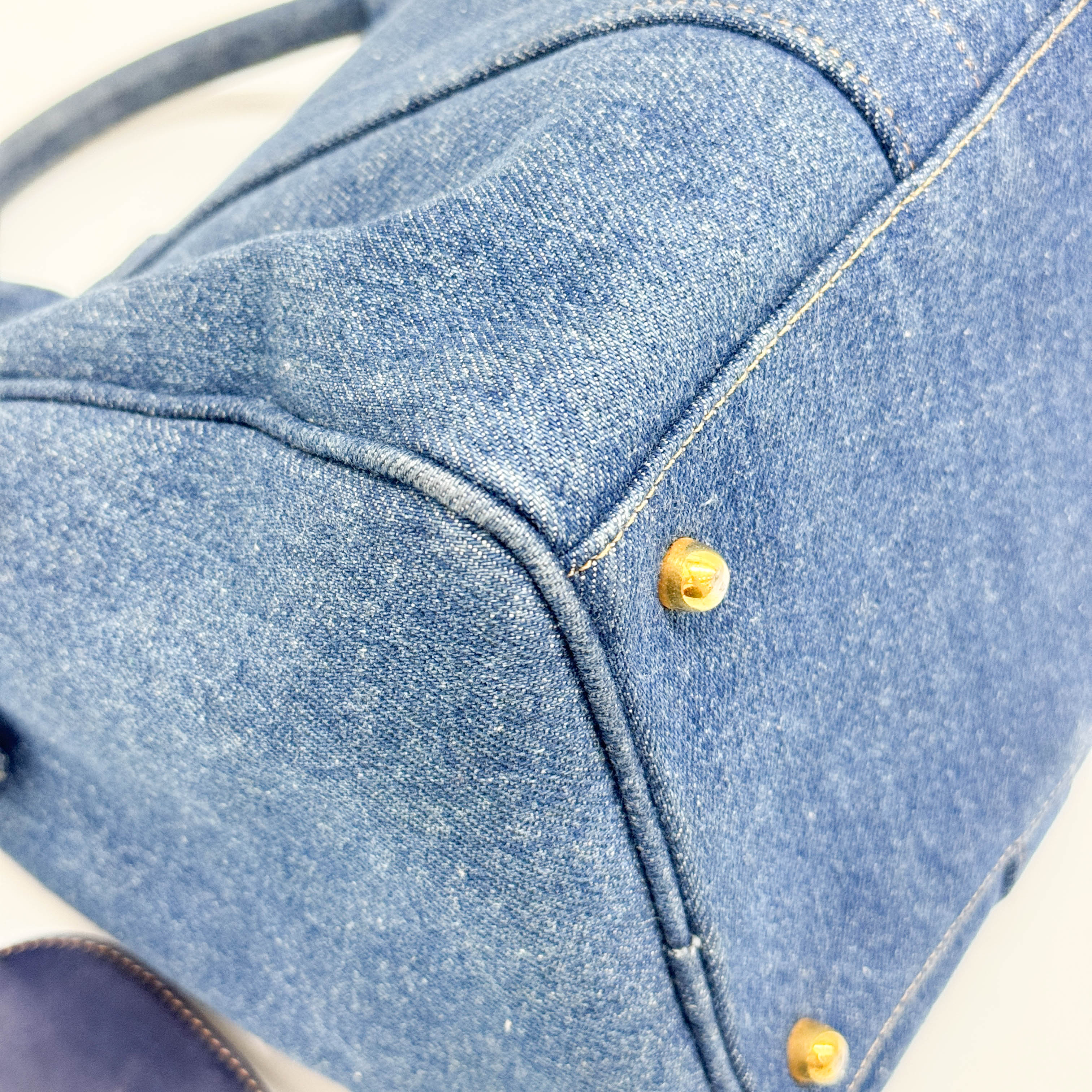 Boston/Bowling 1996-1997 Blue Denim Hand Bag - Image 7