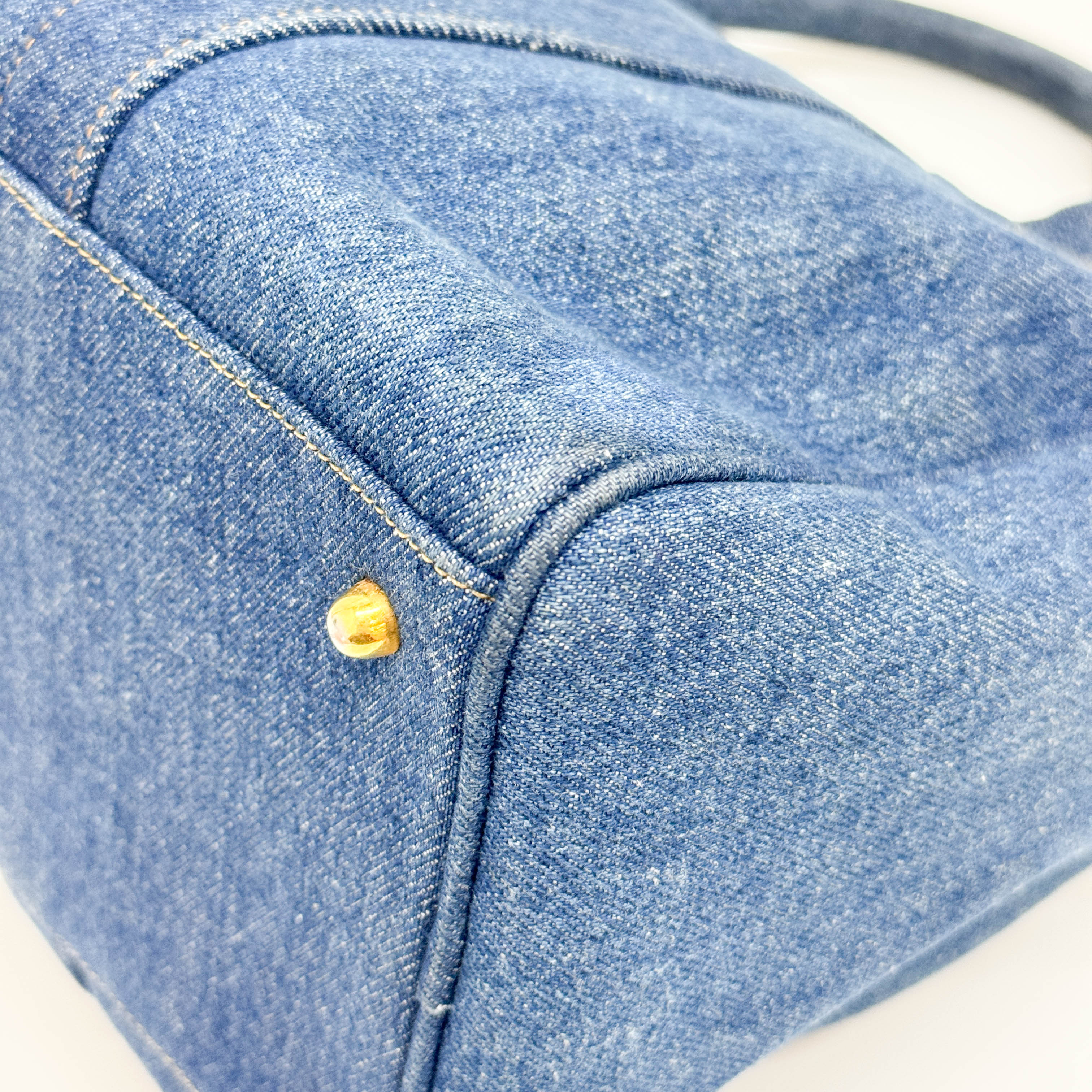 Boston/Bowling 1996-1997 Blue Denim Hand Bag - Image 8