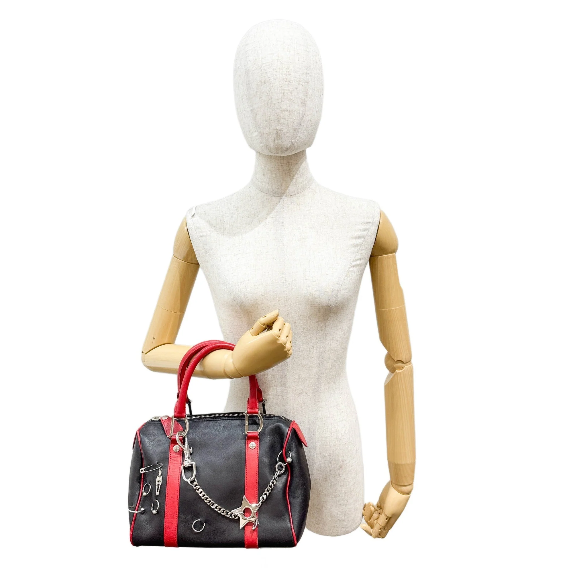 Boston/Bowling Hardcore Black Leather Hand Bag - Image 3