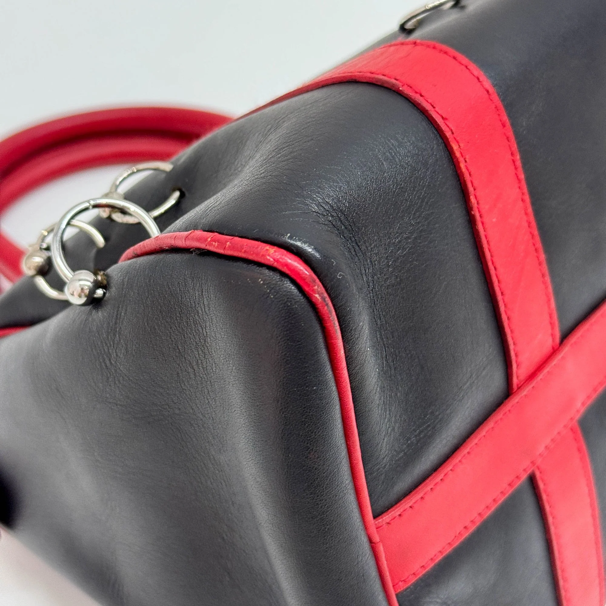 Boston/Bowling Hardcore Black Leather Hand Bag - Image 8