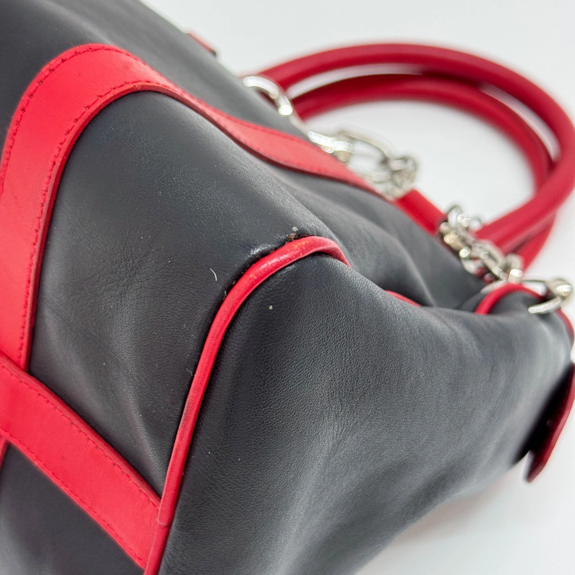 Boston/Bowling Hardcore Black Leather Hand Bag - Image 9