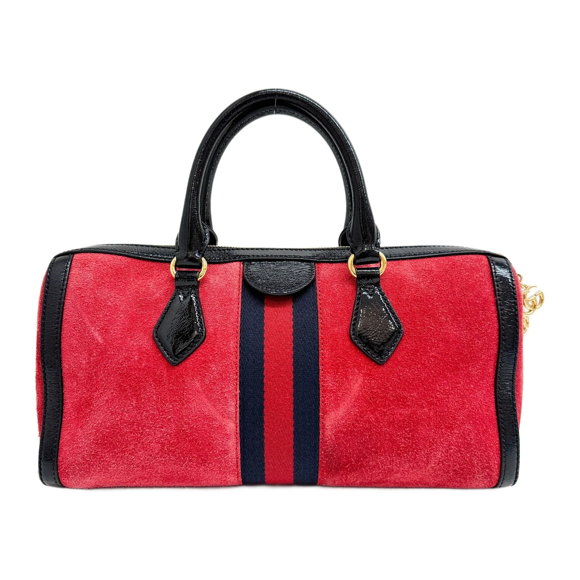 Boston Ophidia Red Suede Hand Bag - Image 2