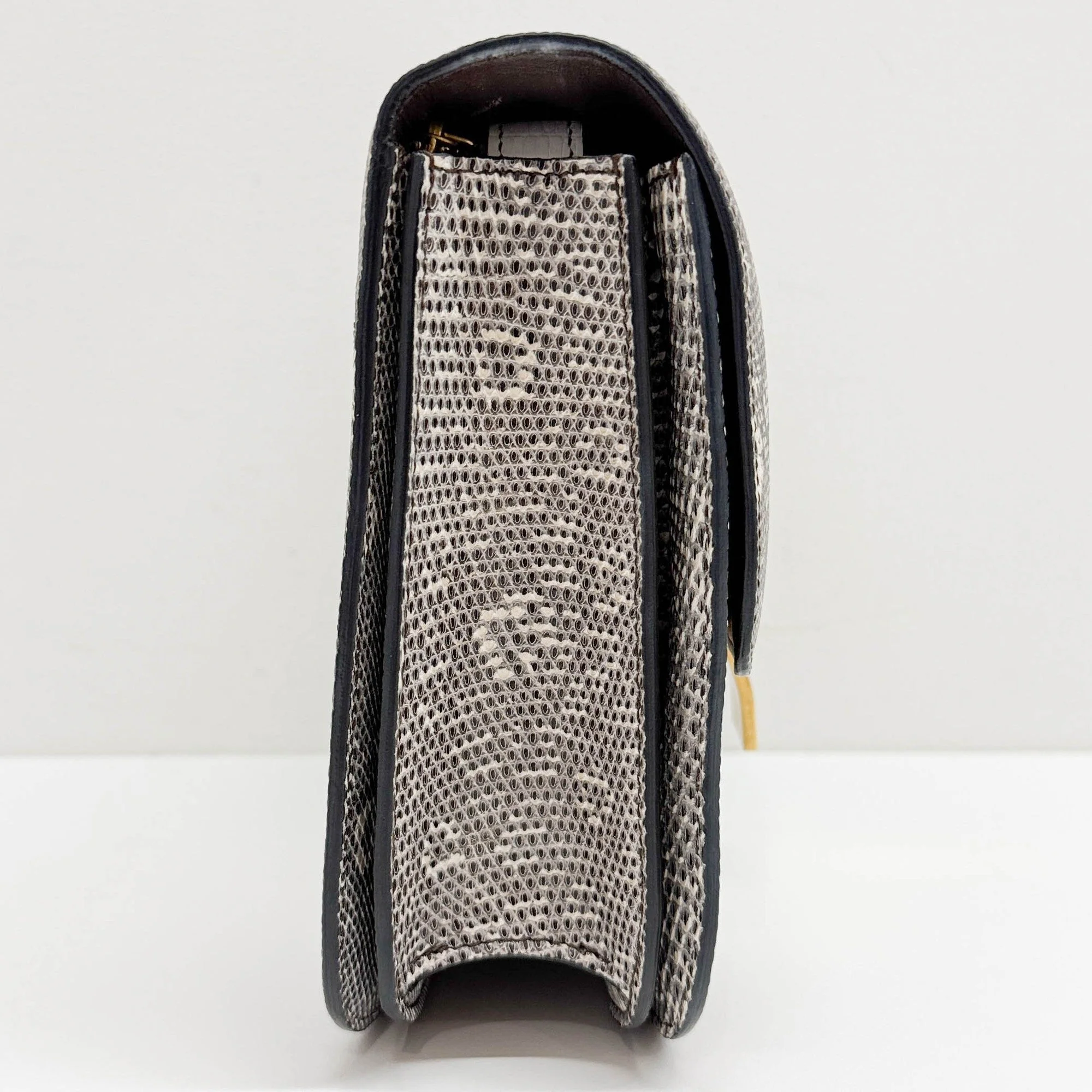 Box Bag White Python Embossed Leather Crossbody Bag - Image 6