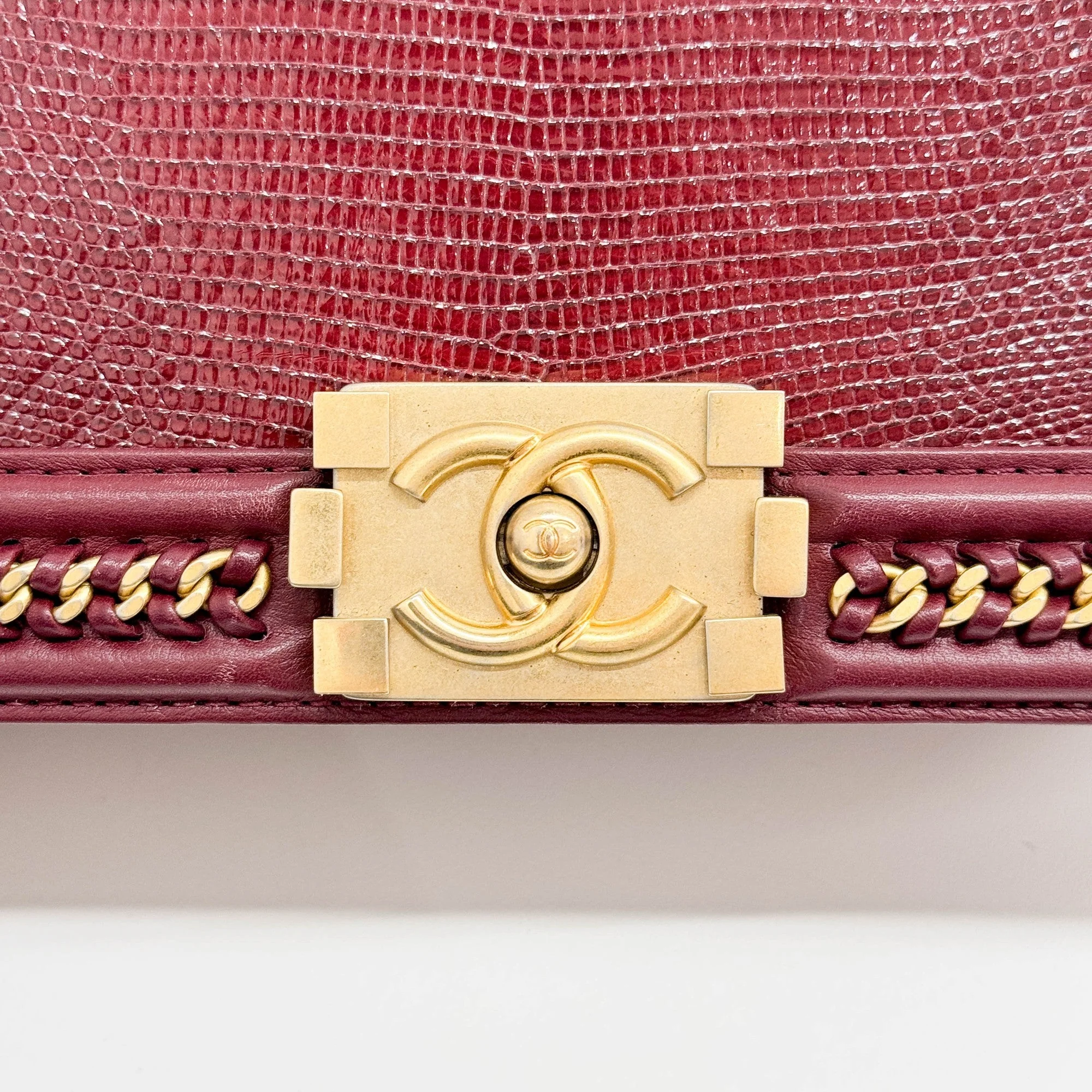 Boy 2018-2019 Maroon Lizard Shoulder/Handbag - Image 15