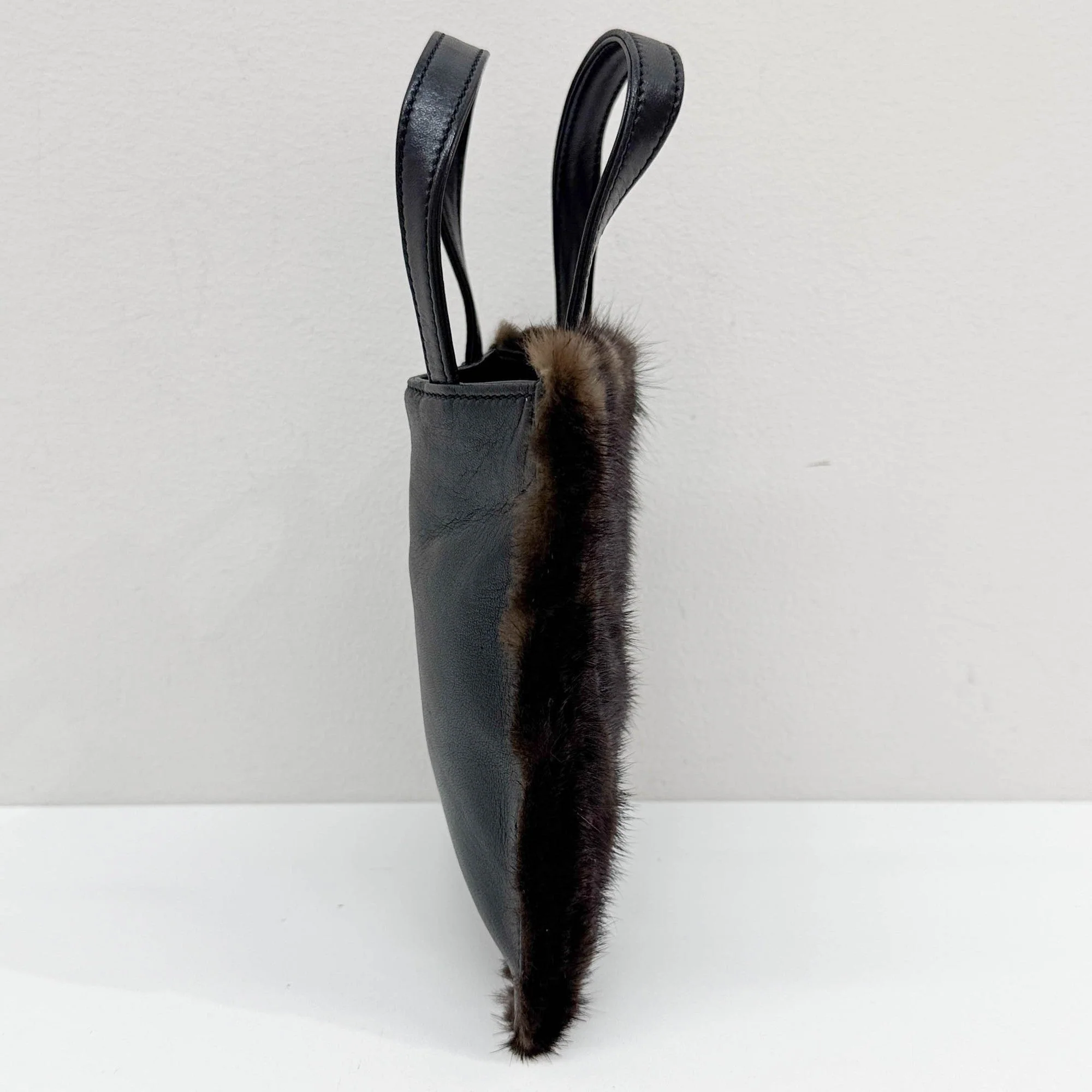 Brown Fur Hand Bag - Image 4