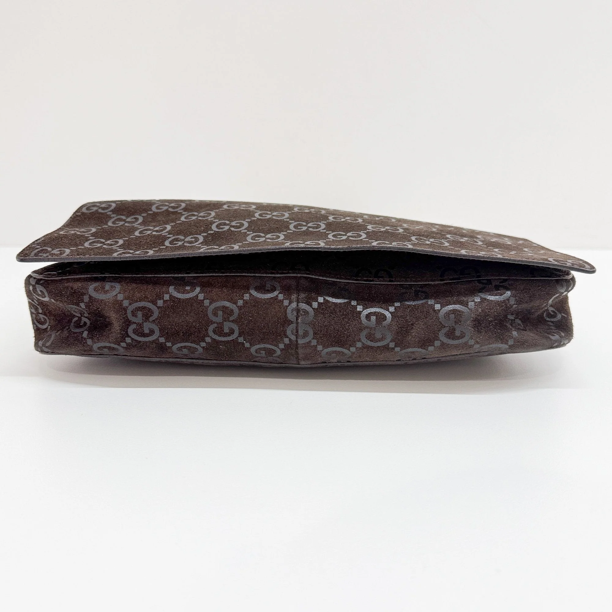 Brown GG Canvas Suede Hobo Bag - Image 9