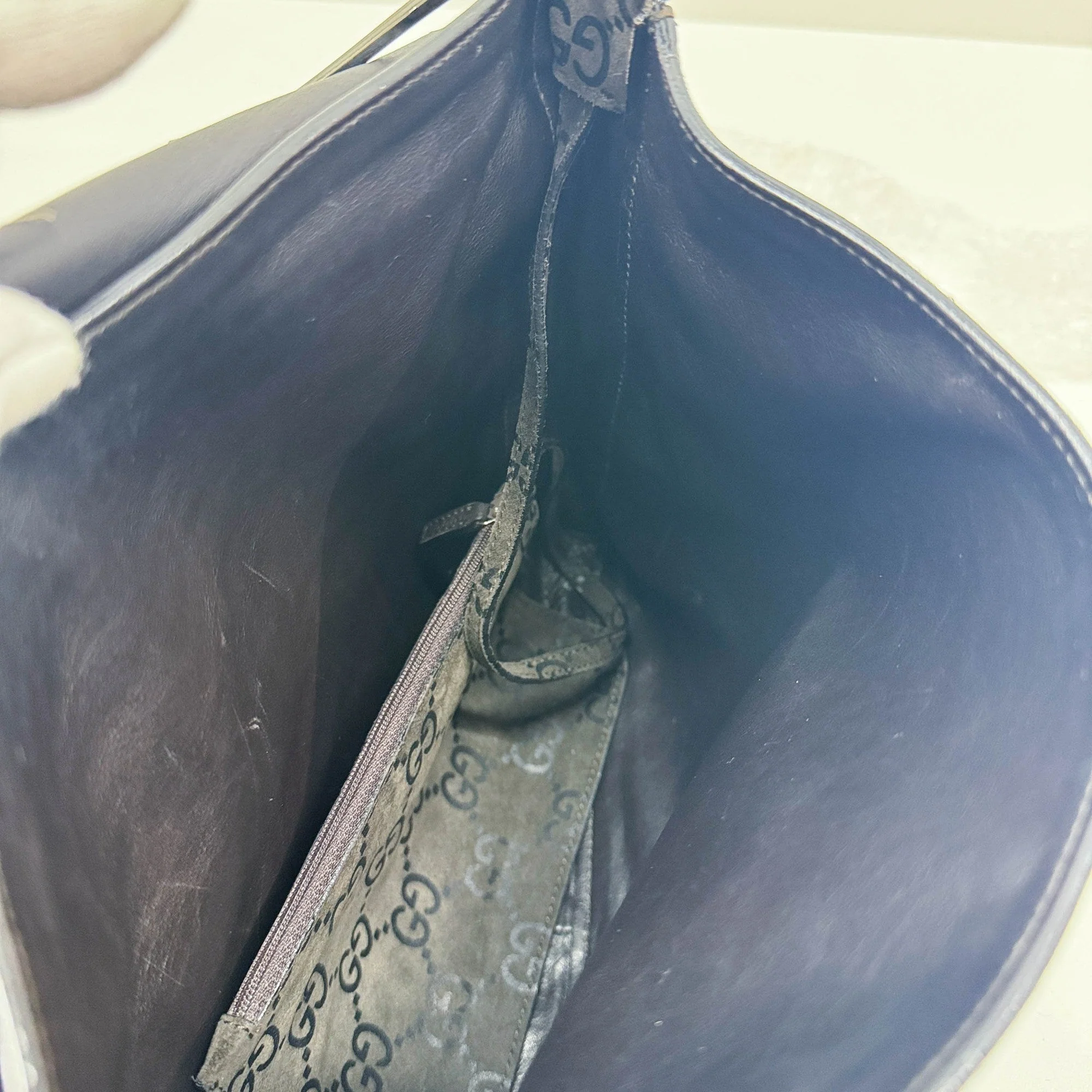 Brown GG Canvas Suede Shoulder Bag - Image 21