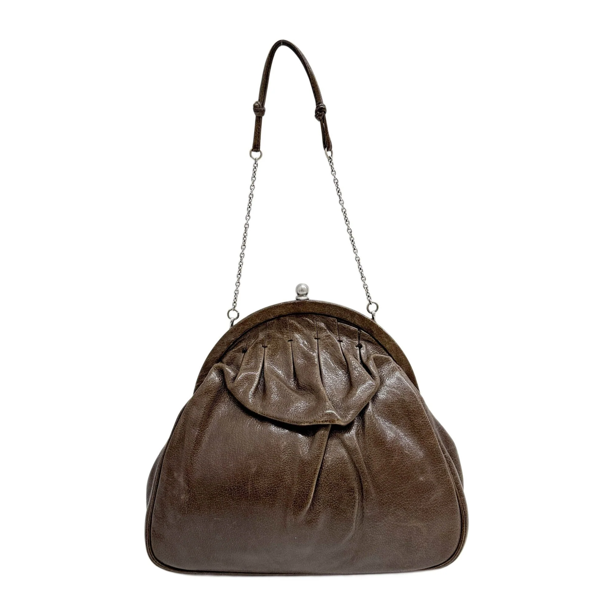 Brown Leather Hand Bag - Image 2
