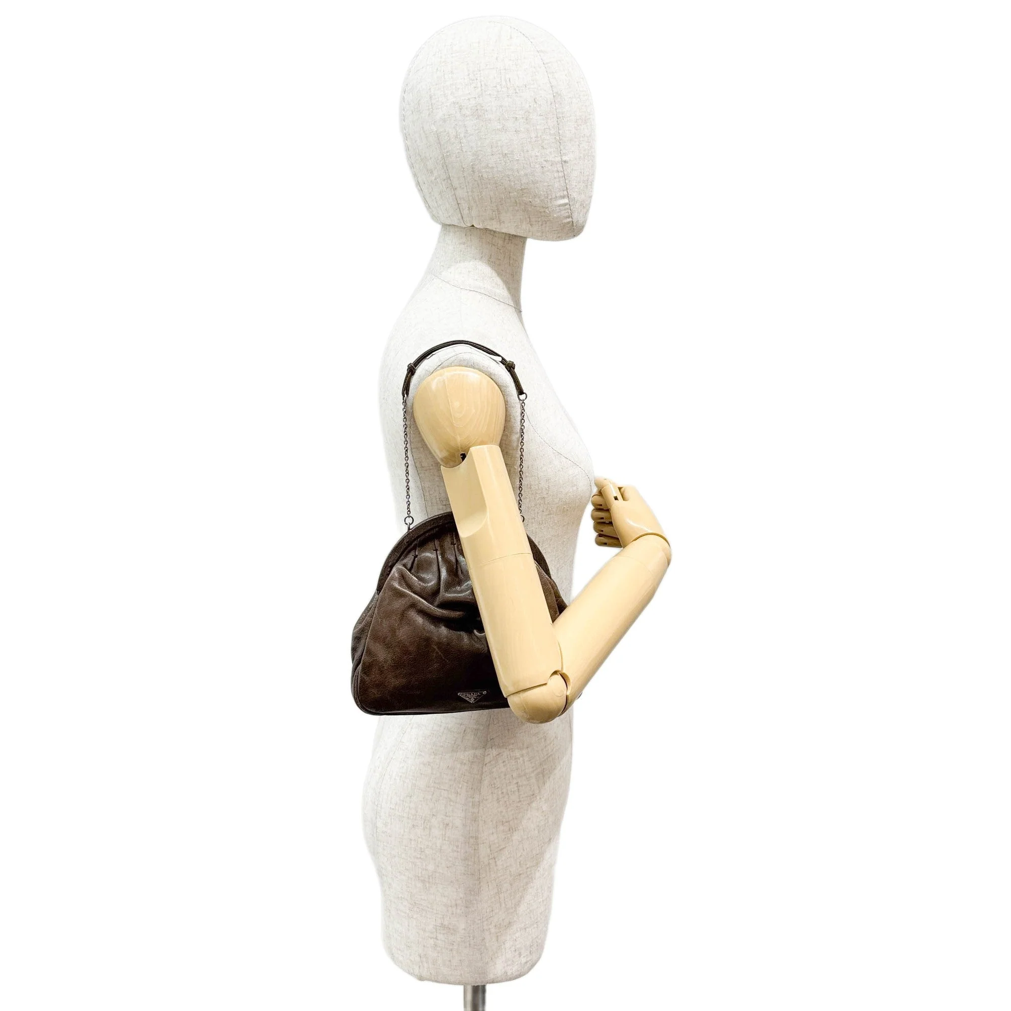 Brown Leather Hand Bag - Image 3