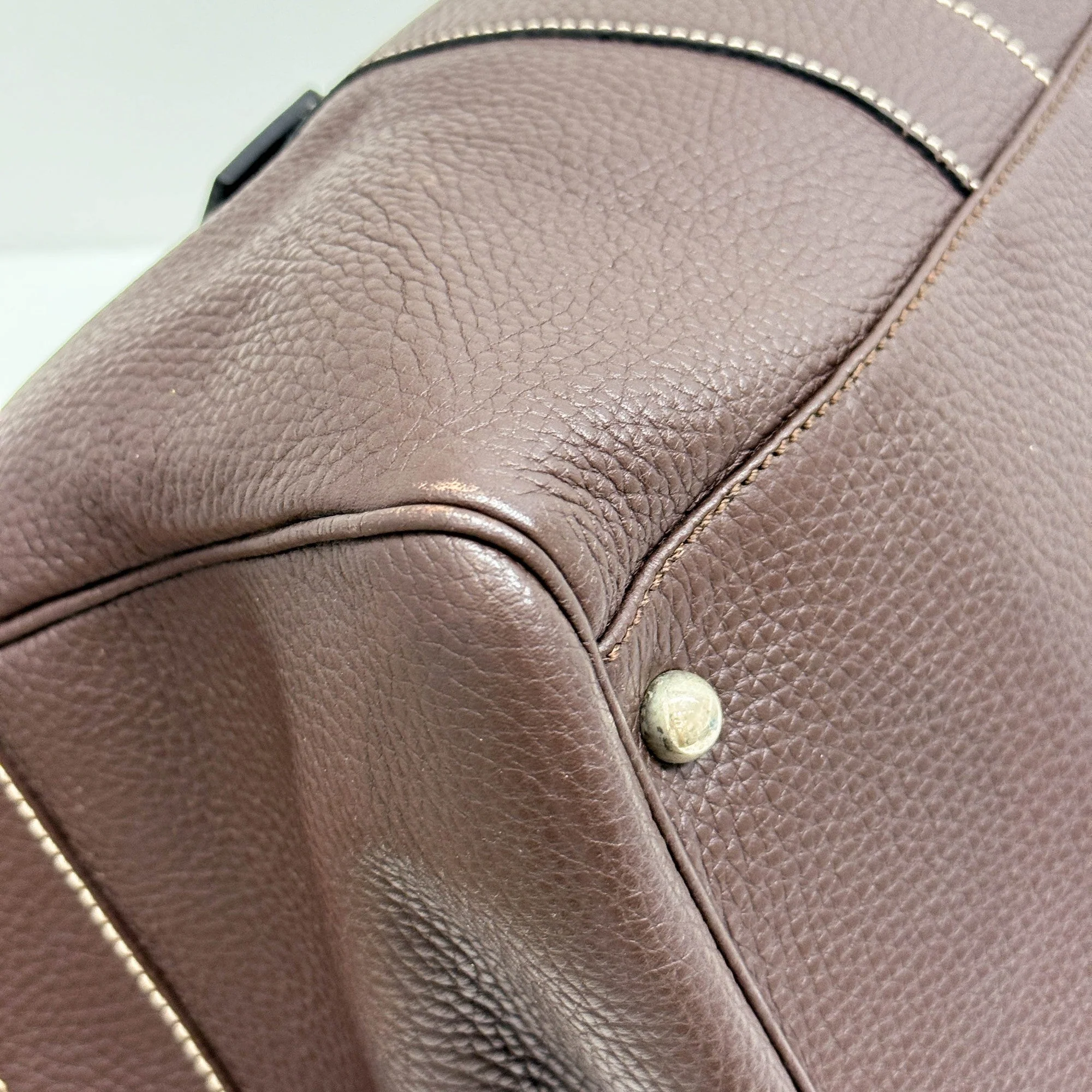 Brown Leather Hand Bag - Image 10