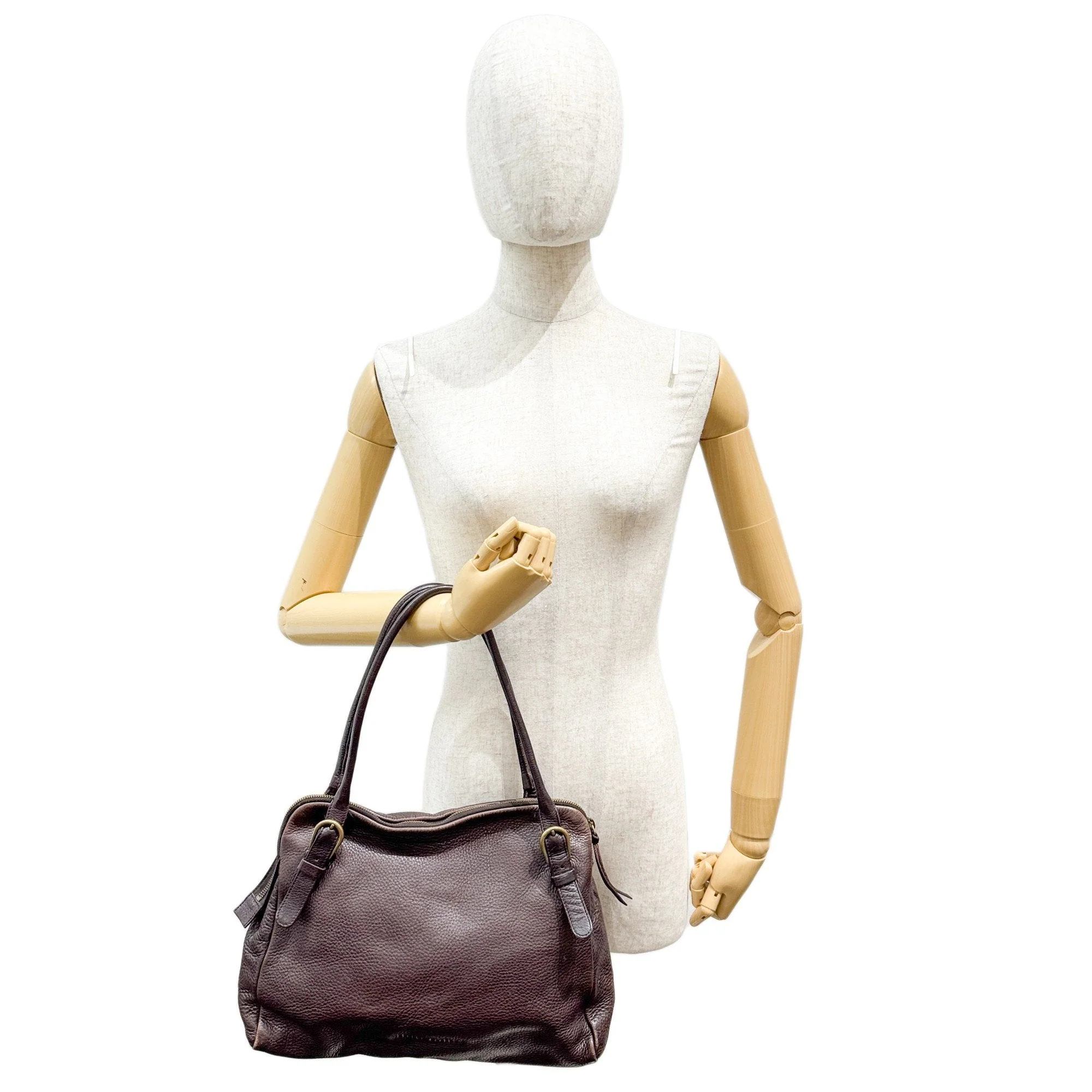 Brown Leather Shoulder Bag - Image 3