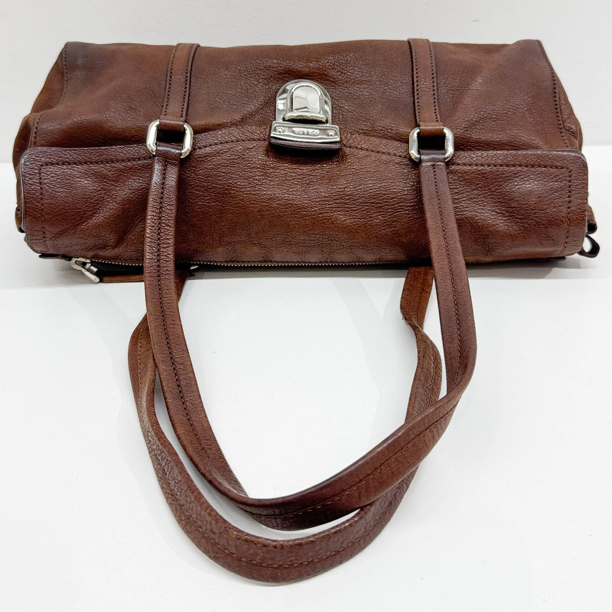 Brown Leather Shoulder Bag - Image 7