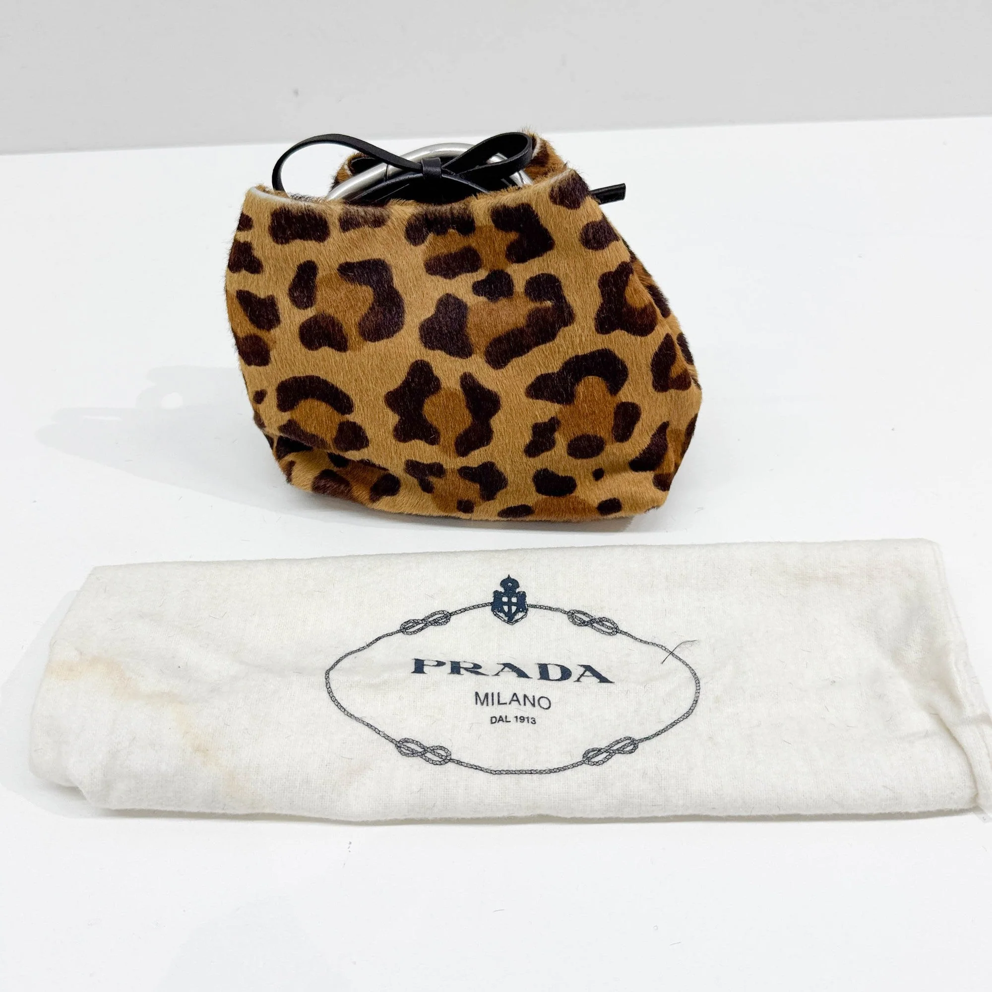 Brown Leopard Print Pony Hair Hand Bag - Image 4