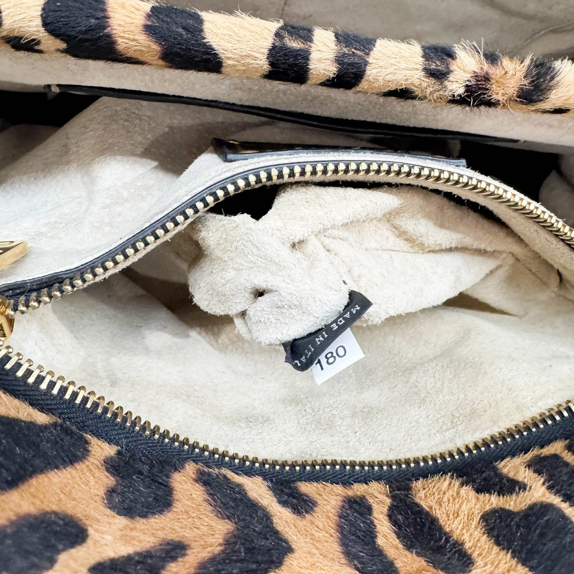Brown Leopard Print Pony Hair Shoulder Bag - Image 13