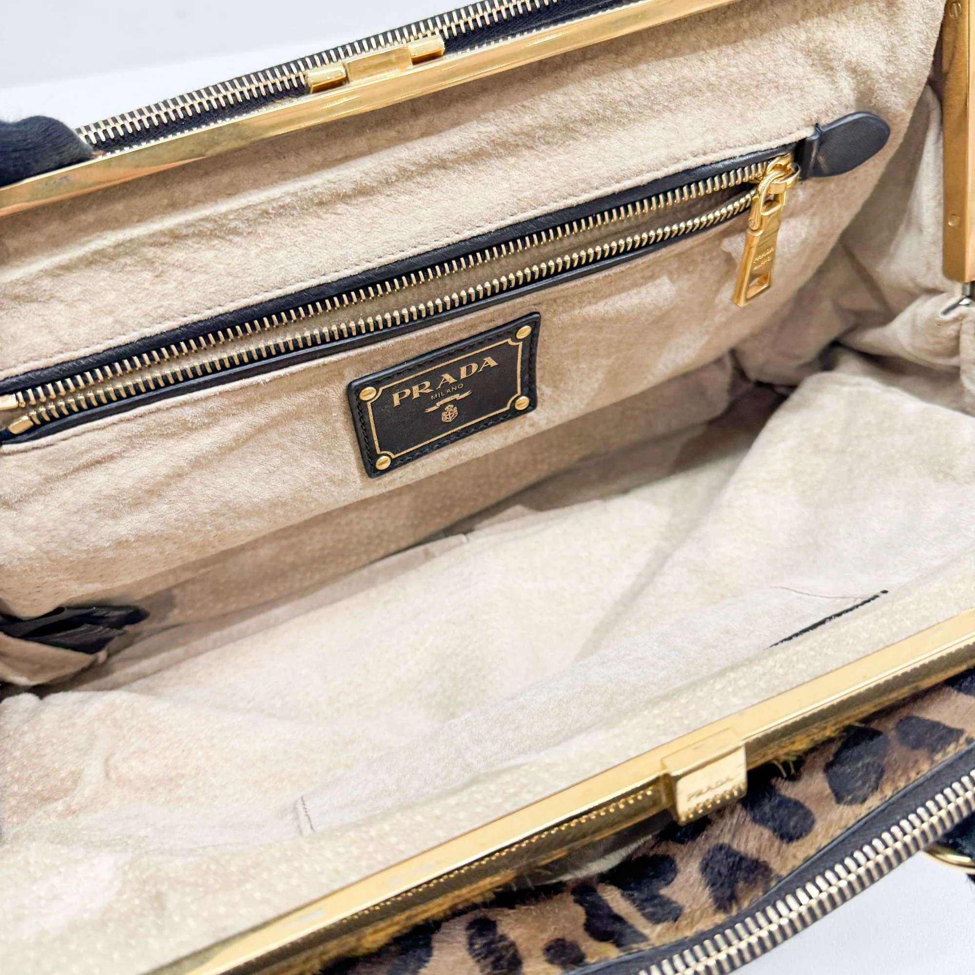 Brown Leopard Print Pony Hair Two Way Bag - Image 17