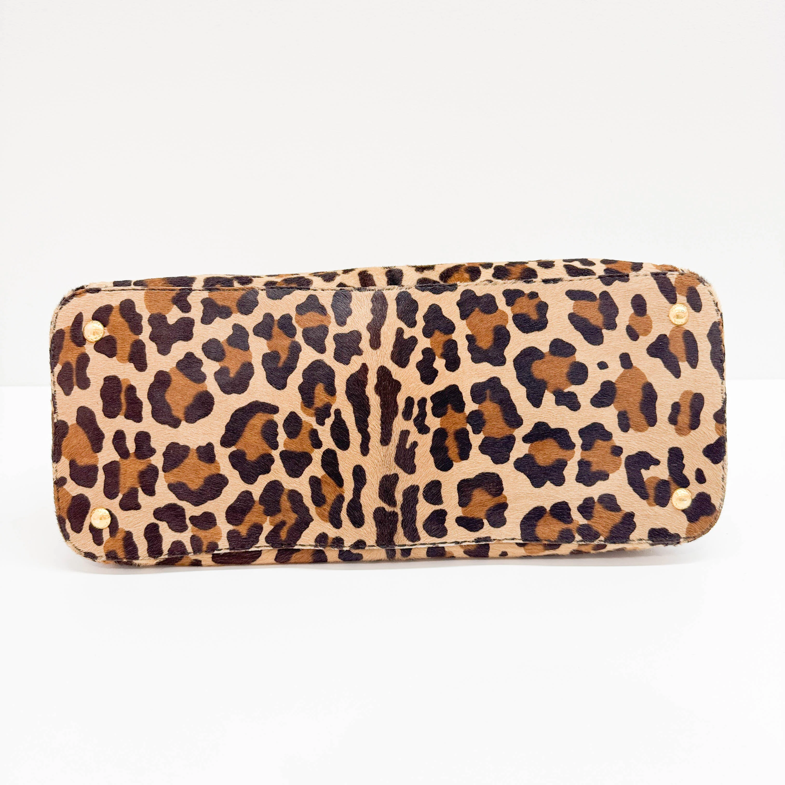 Brown Leopard Print Pony Hair Two Way Bag - Image 7