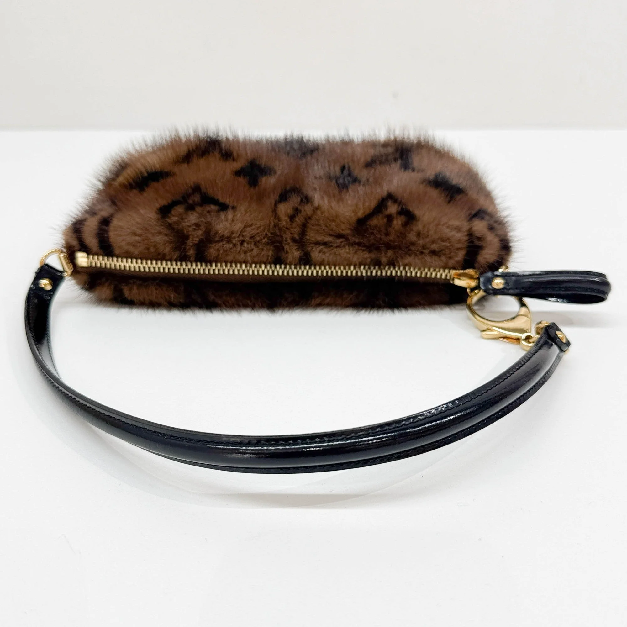 Brown Monogram Mink Fur Pochette Vision Shoulder Bag - Image 6