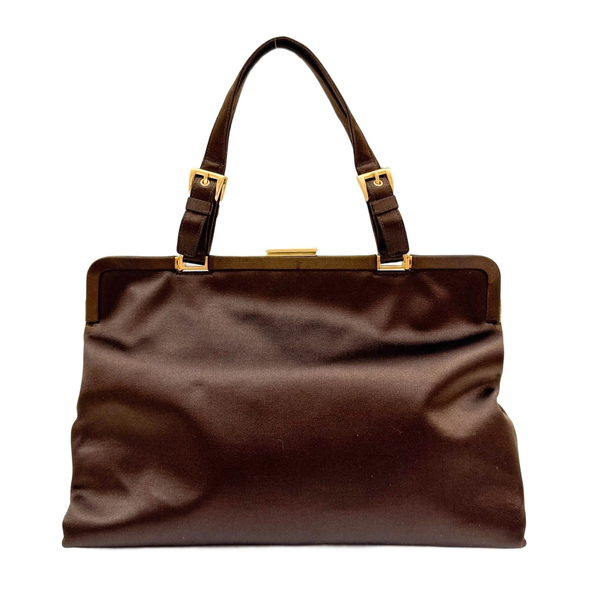 Brown Satin Hand Bag
