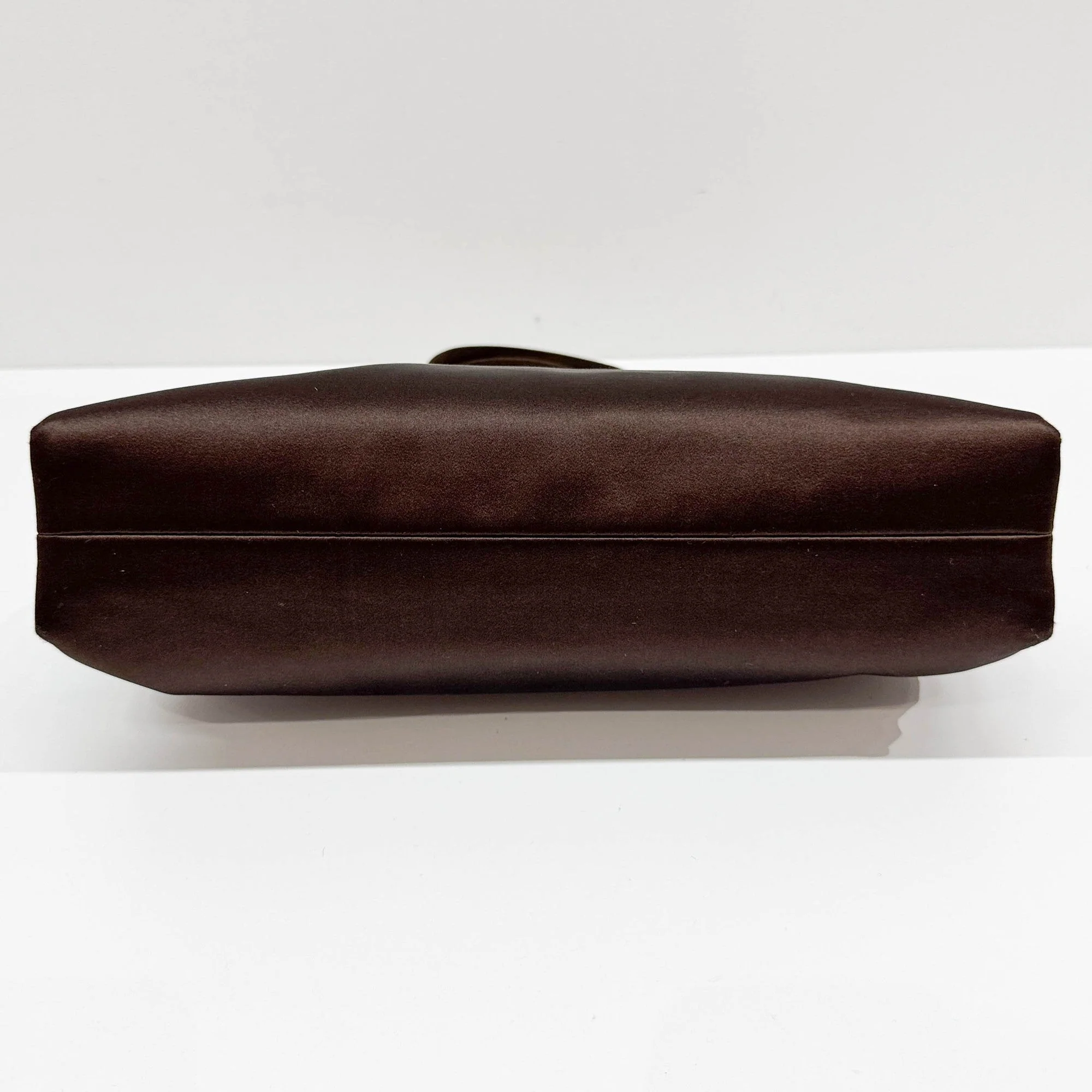 Brown Satin Hand Bag - Image 7