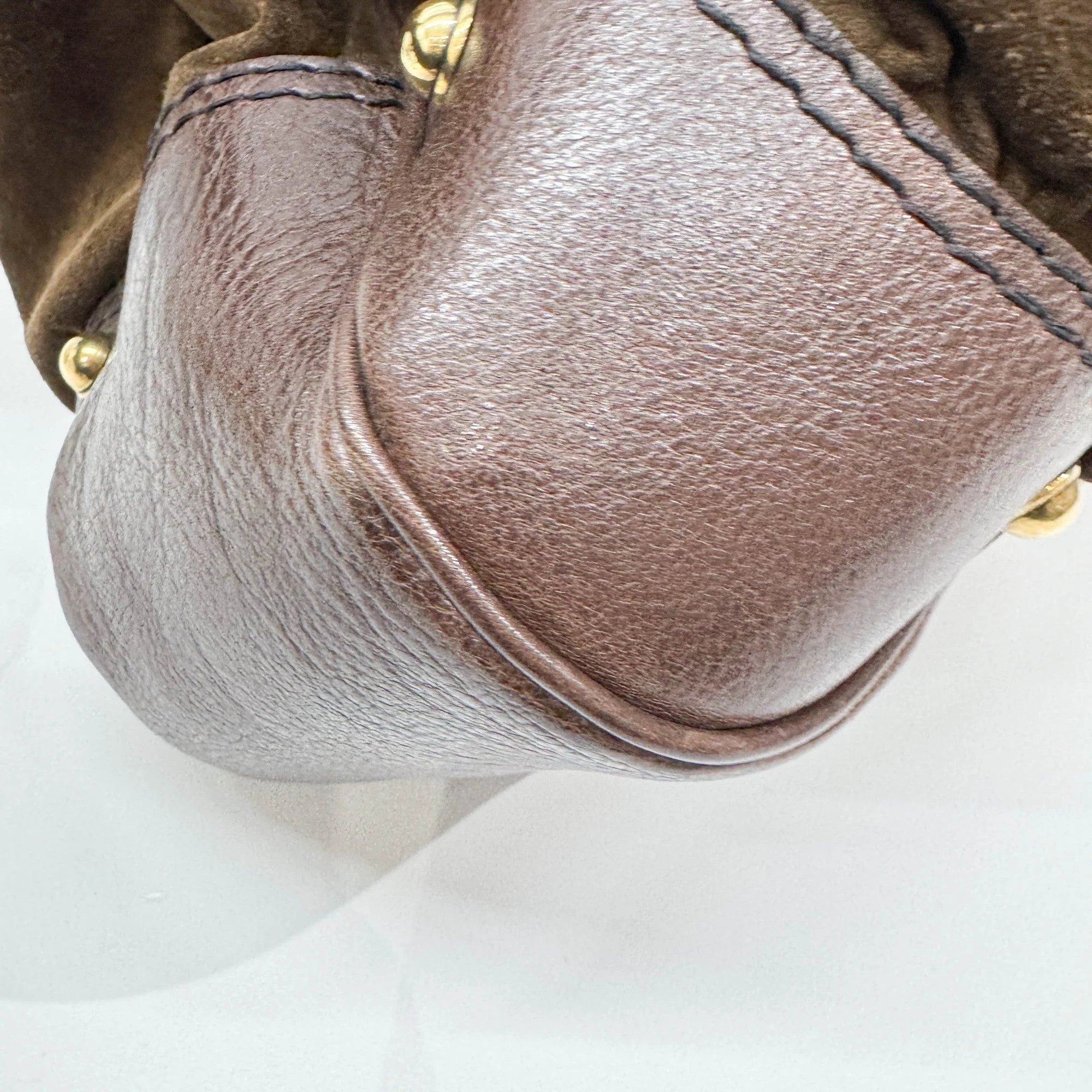 Brown Suede Hobo Bag - Image 11