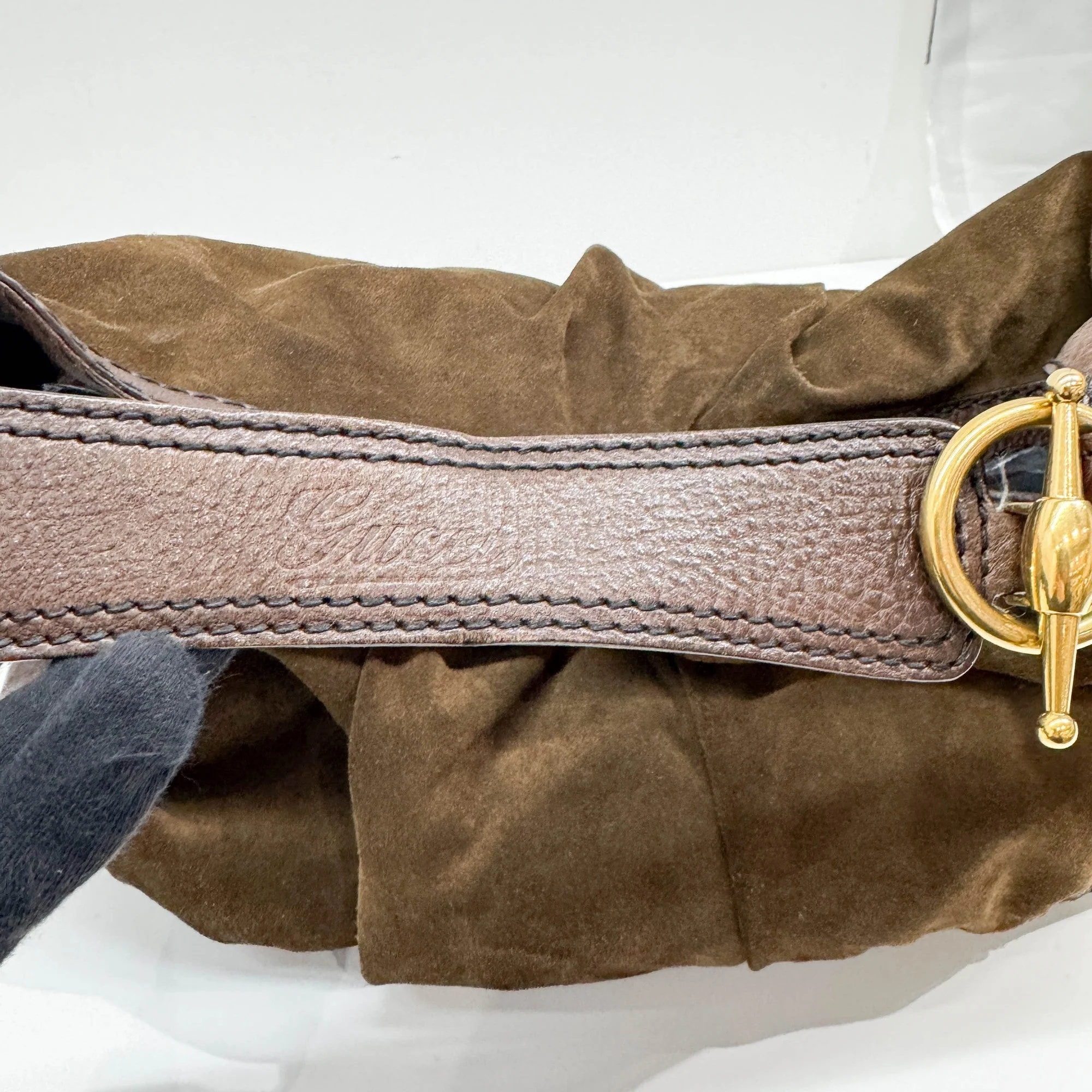Brown Suede Hobo Bag - Image 8