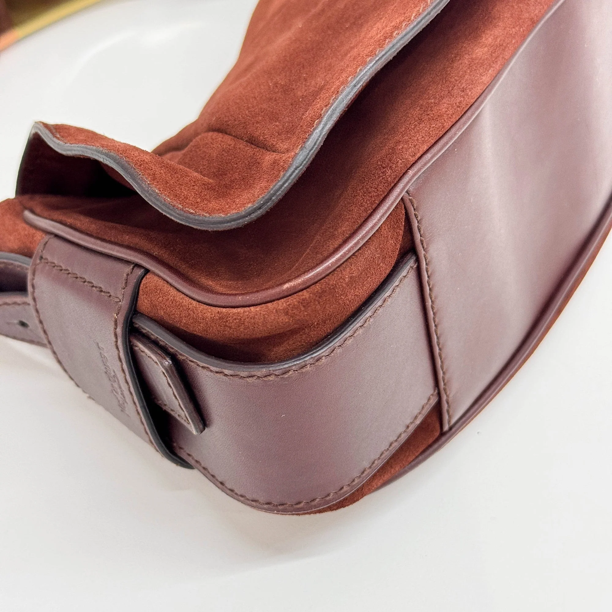 Brown Suede Shoulder Bag - Image 8