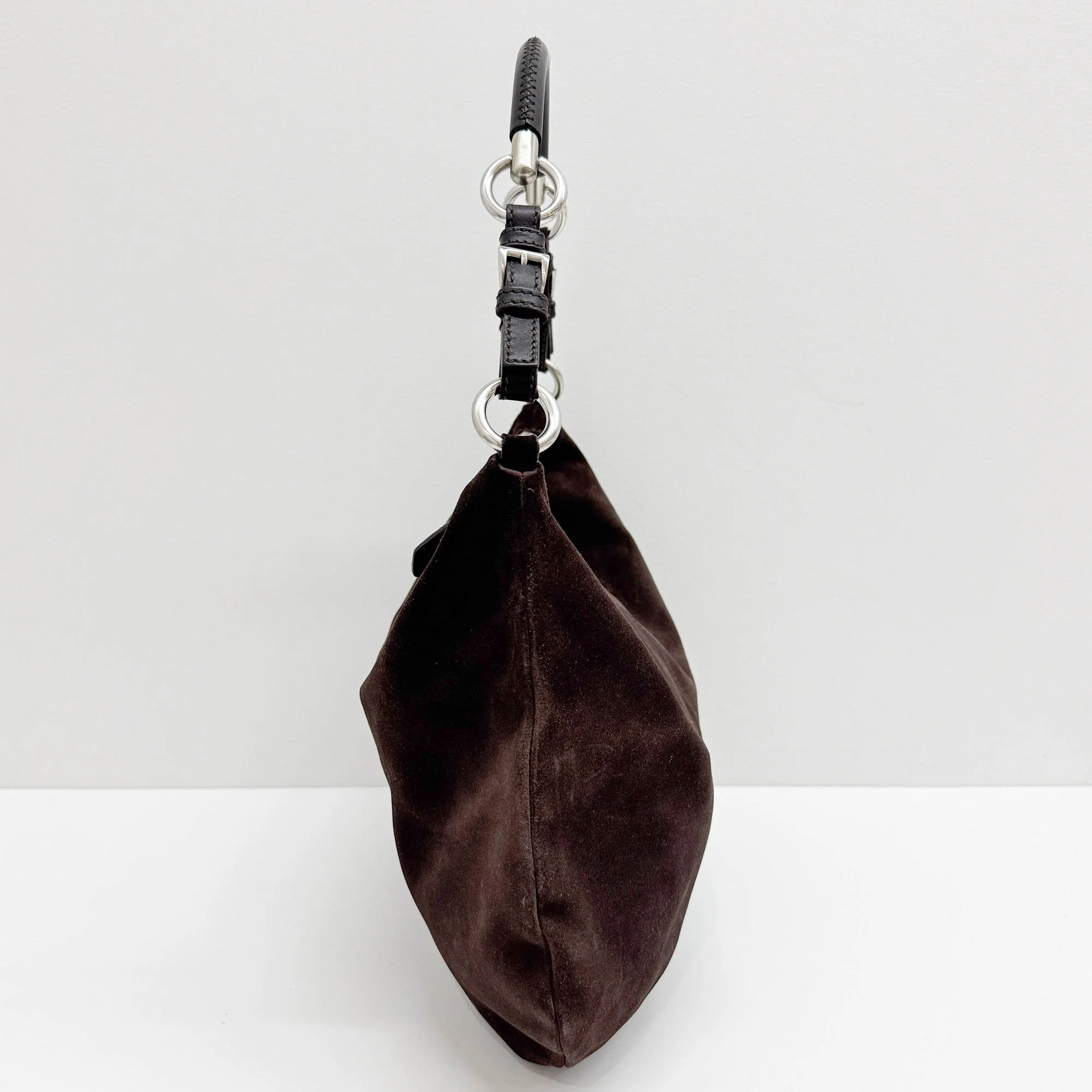 Brown Suede Shoulder Bag - Image 8
