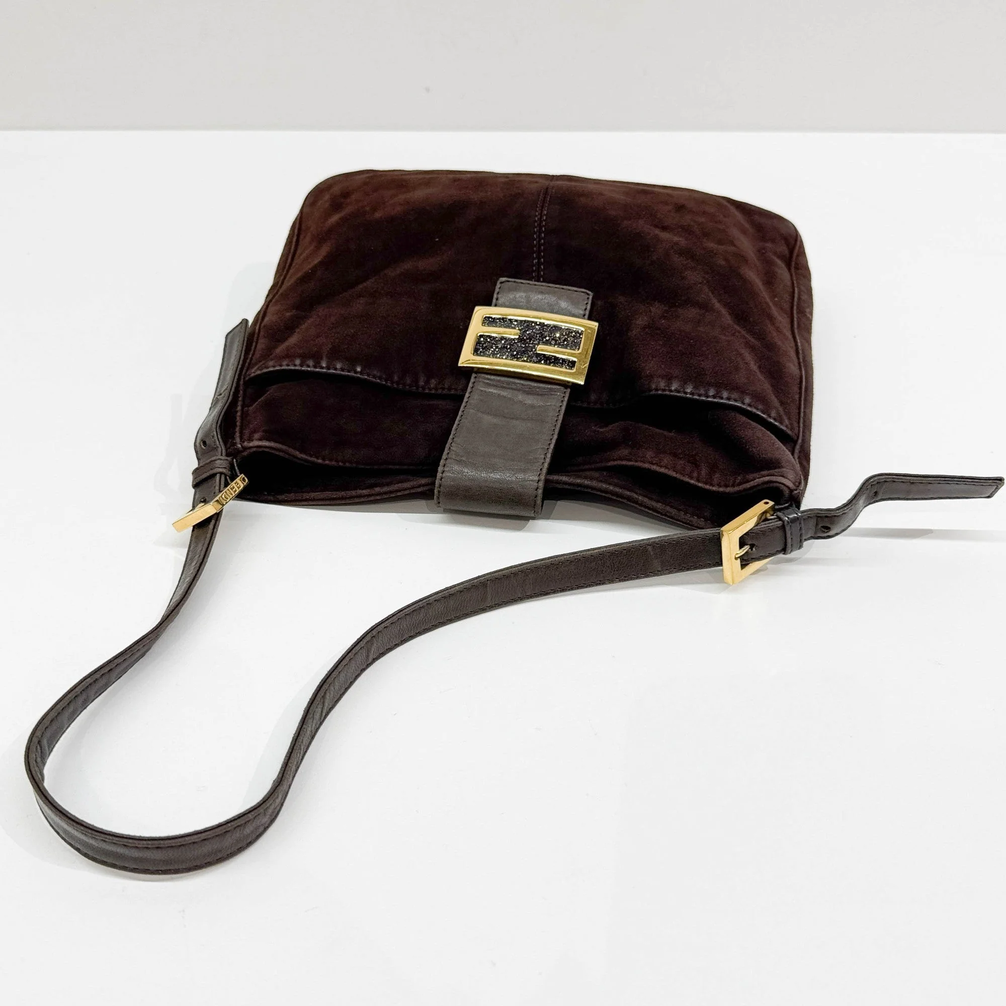 Brown Suede Shoulder Bag - Image 6