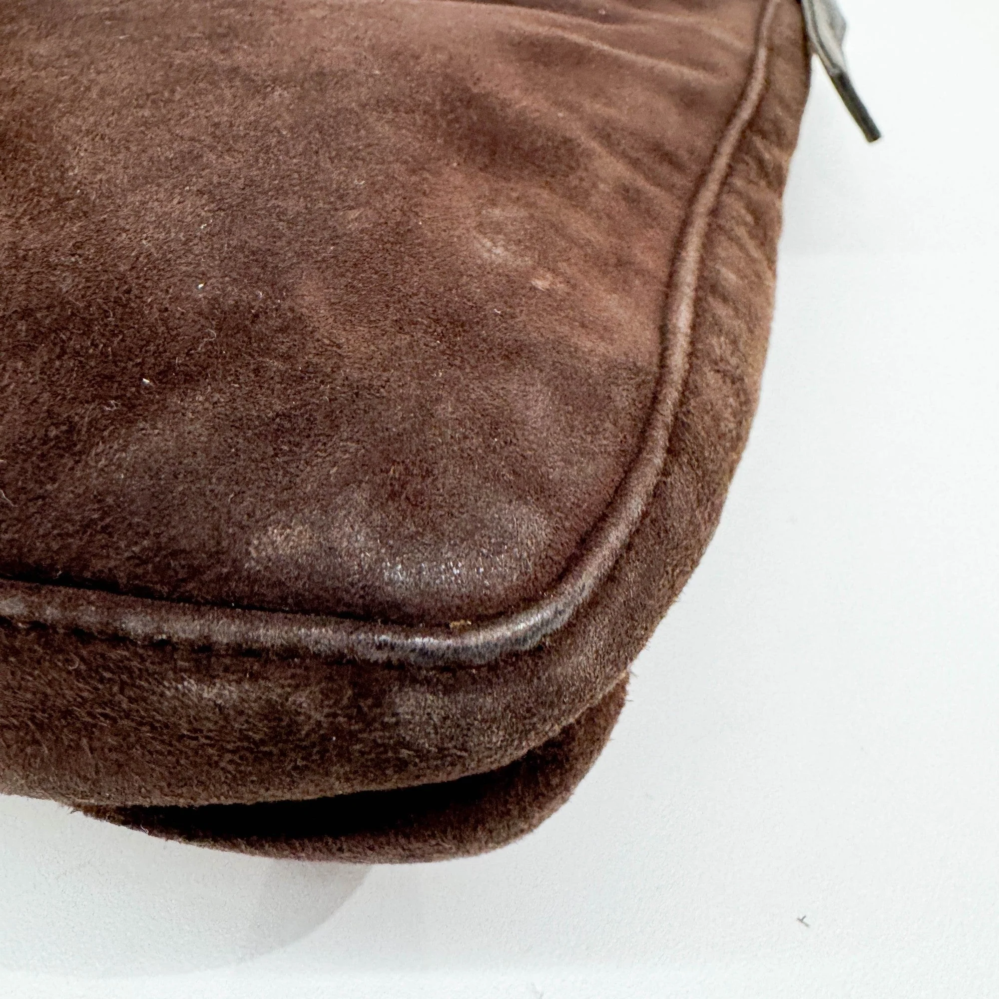 Brown Suede Shoulder Bag - Image 9