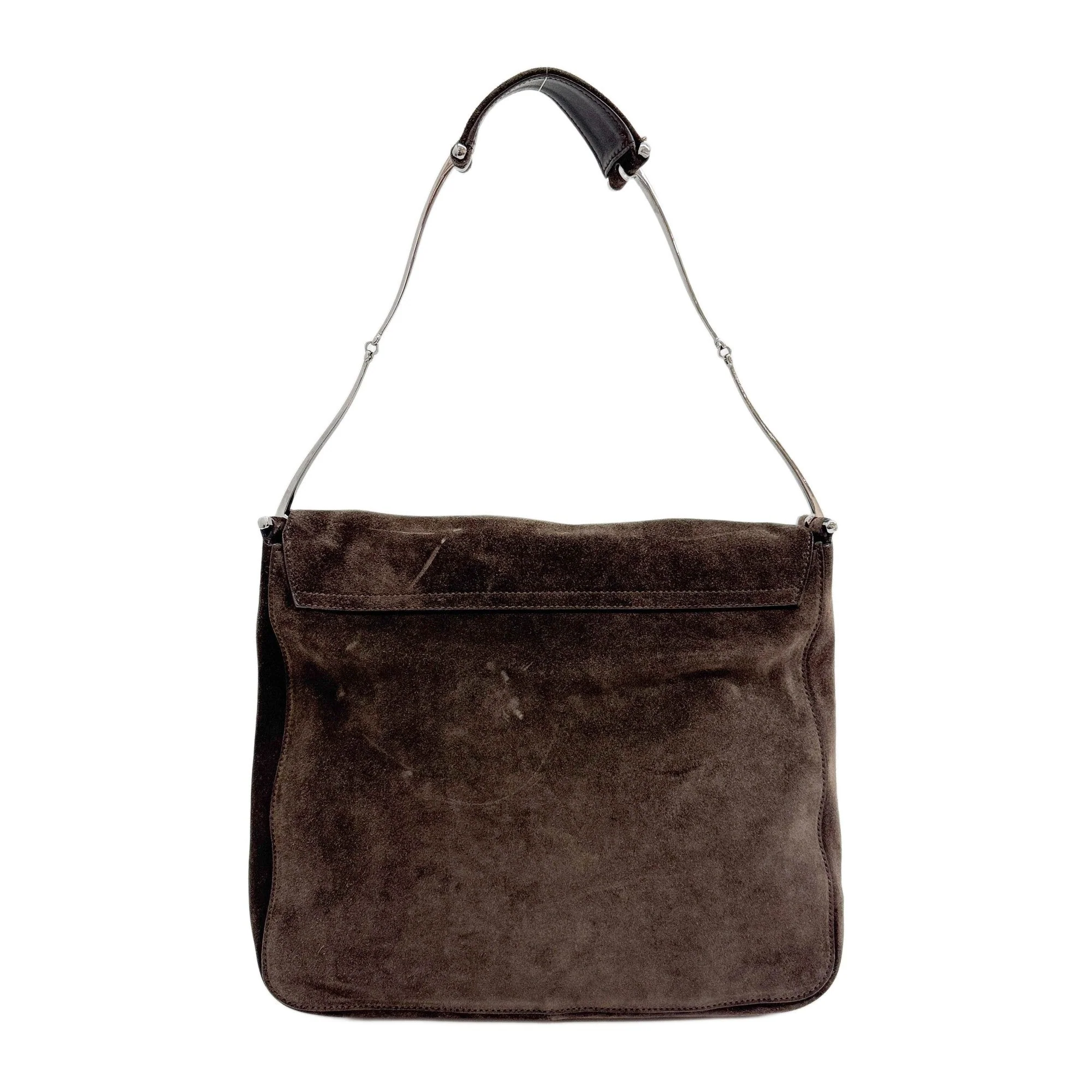 Brown Suede Shoulder Bag - Image 2