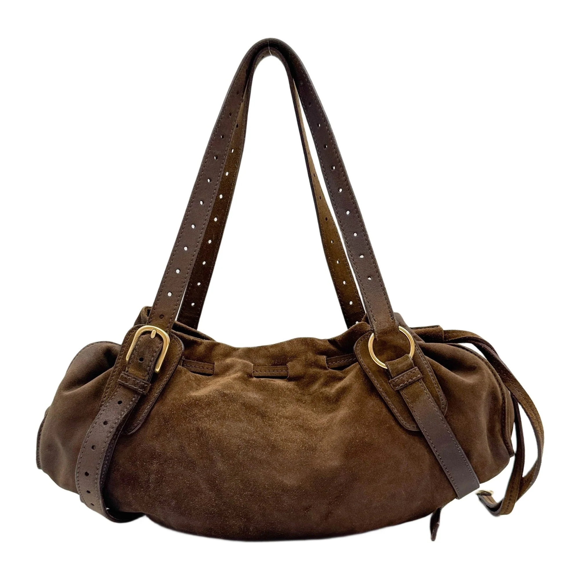 Brown Suede Shoulder Bag - Image 2
