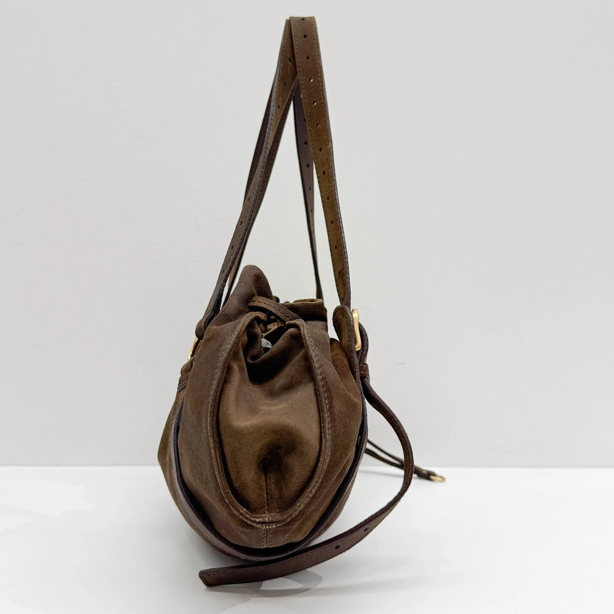 Brown Suede Shoulder Bag - Image 5