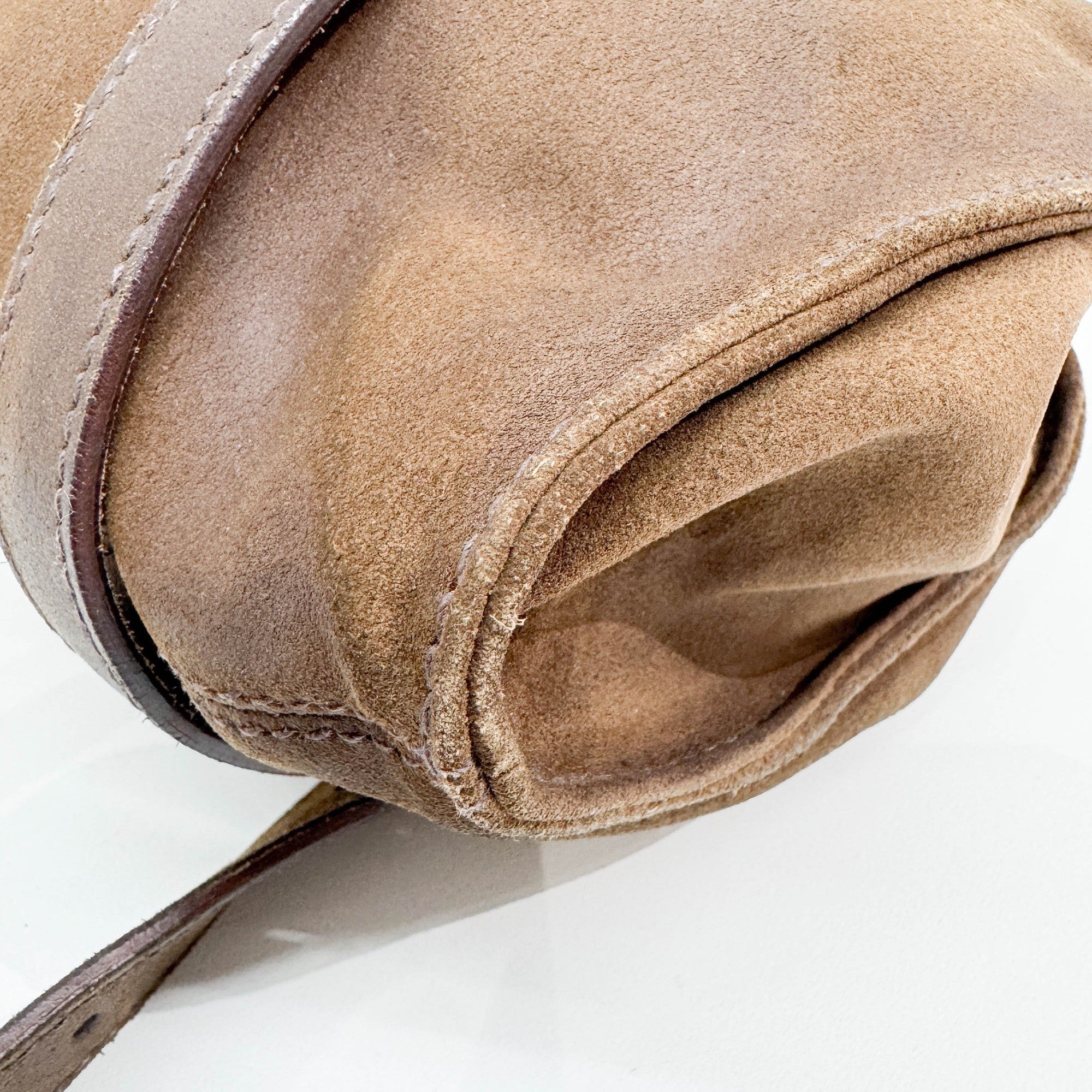 Brown Suede Shoulder Bag - Image 9